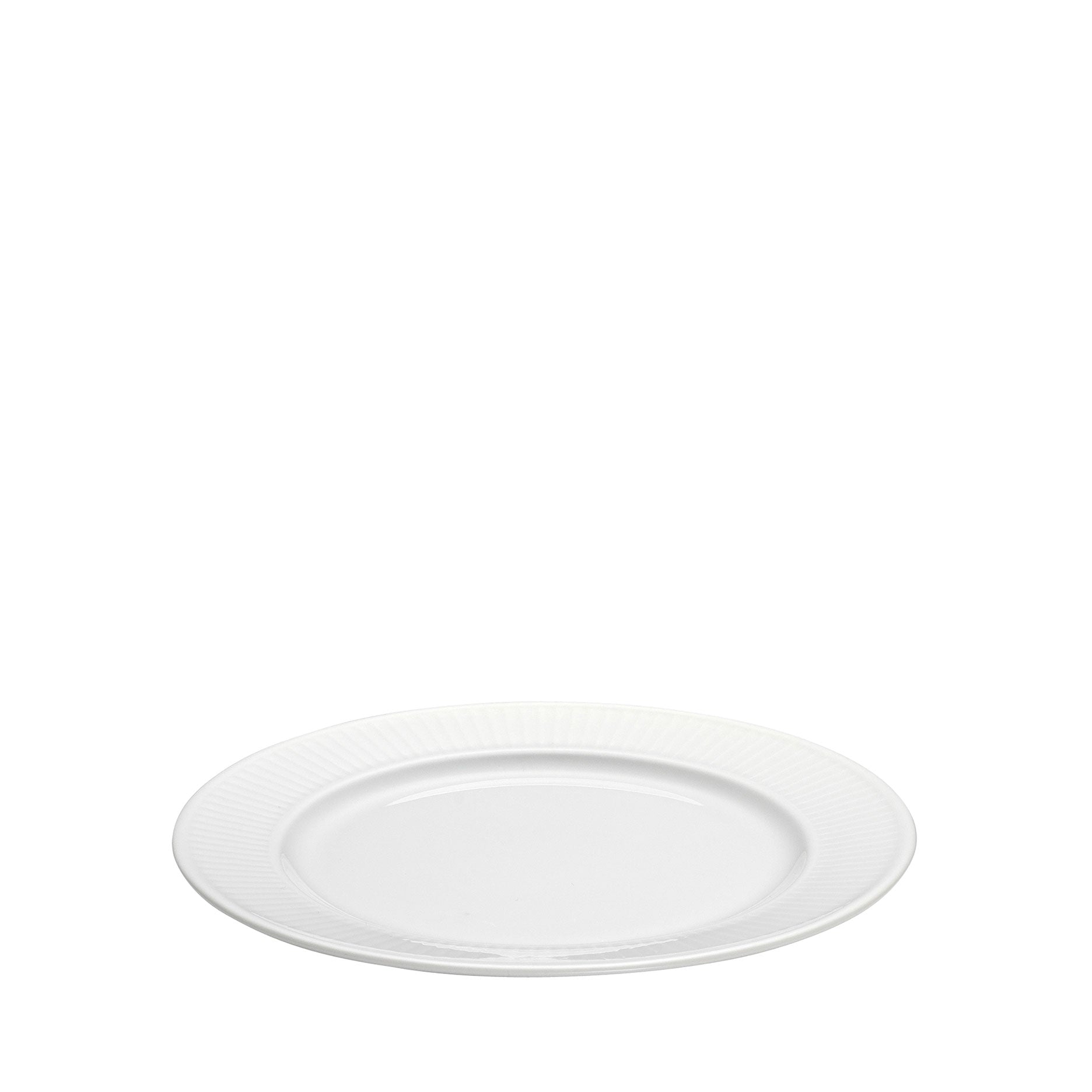 Plissé tallerken flad Ø20 cm hvid