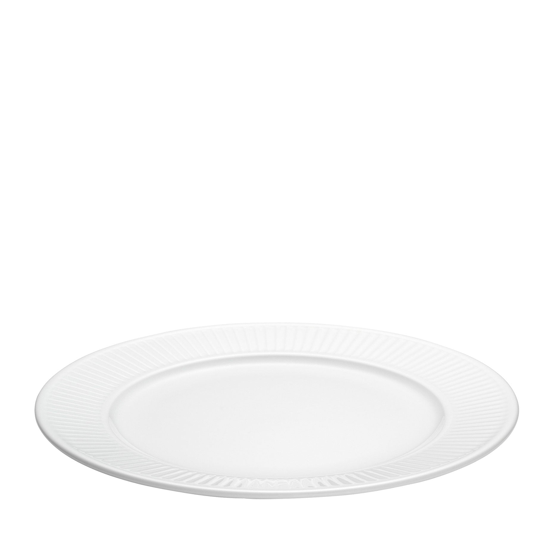 Plissé tallerken flad Ø26 cm hvid