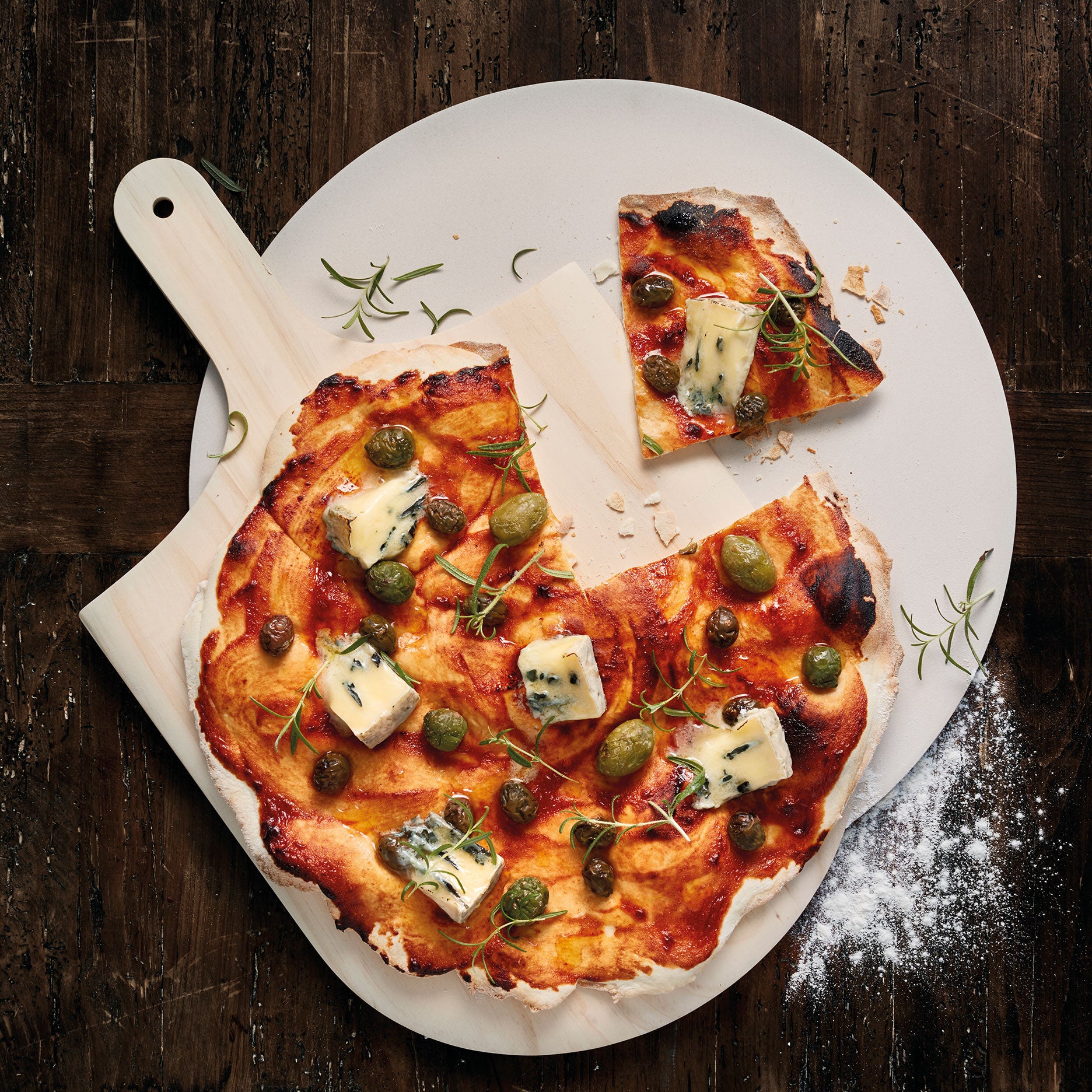 Pizzabagesten m/spade