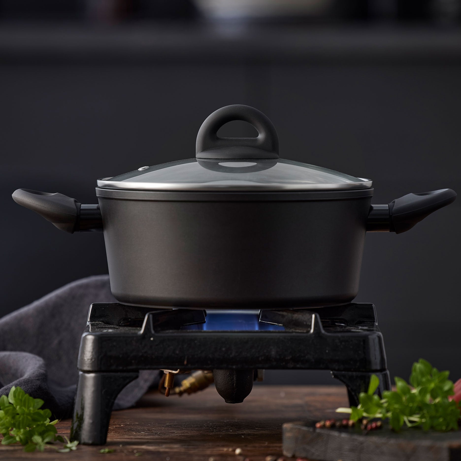 Ceramica gryde m/glaslåg 2,5 L