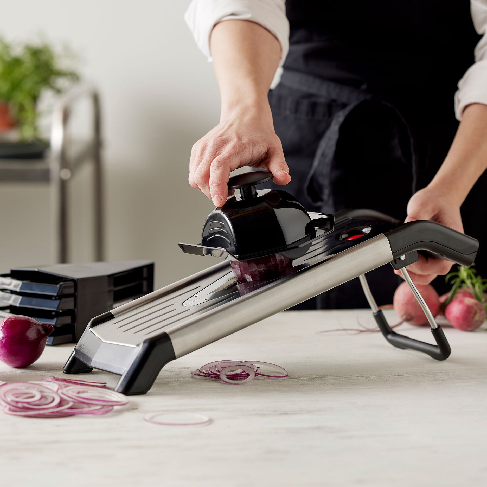 Mandolinjern rustfrit stål