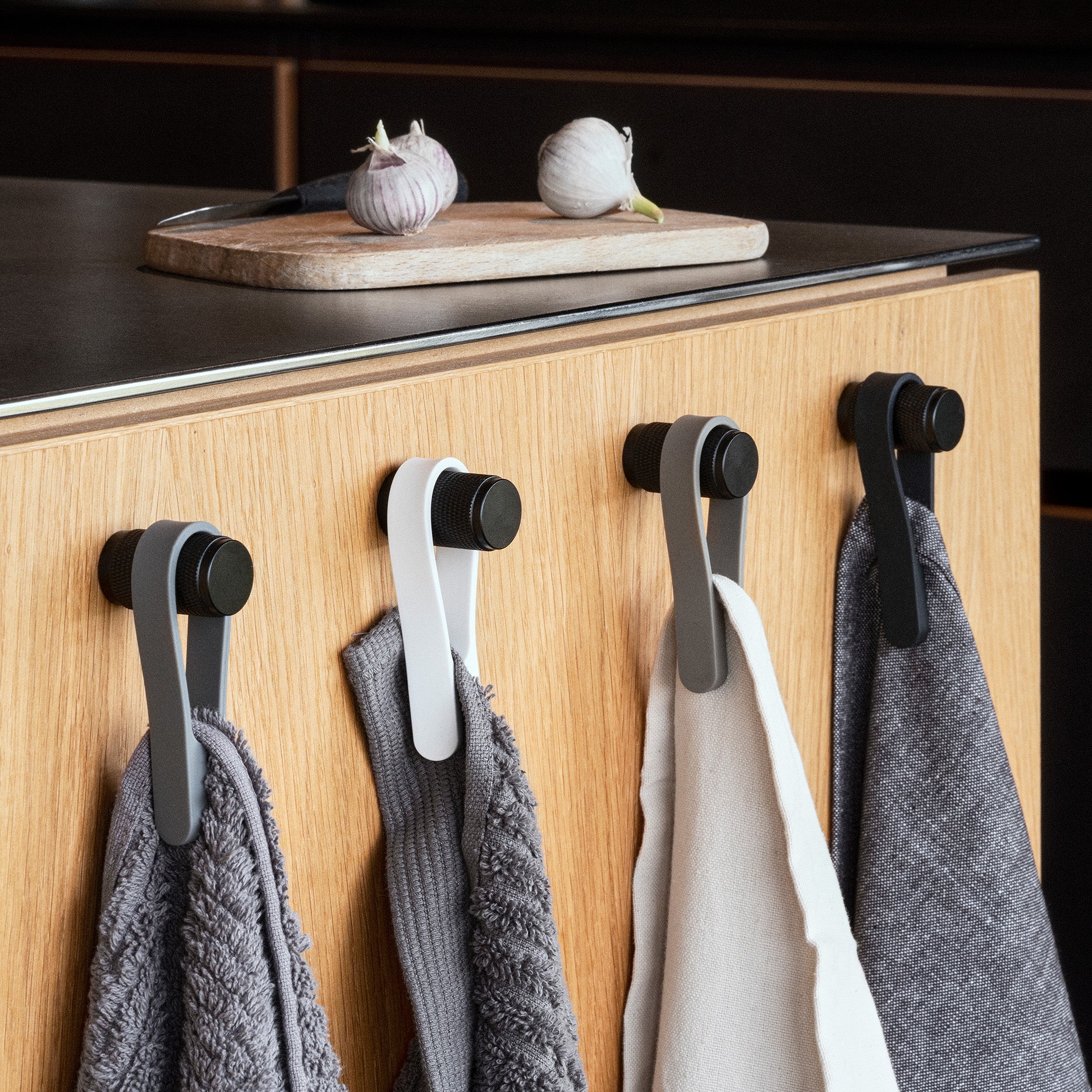 Loop håndklædestrop magnet 2 stk hvid