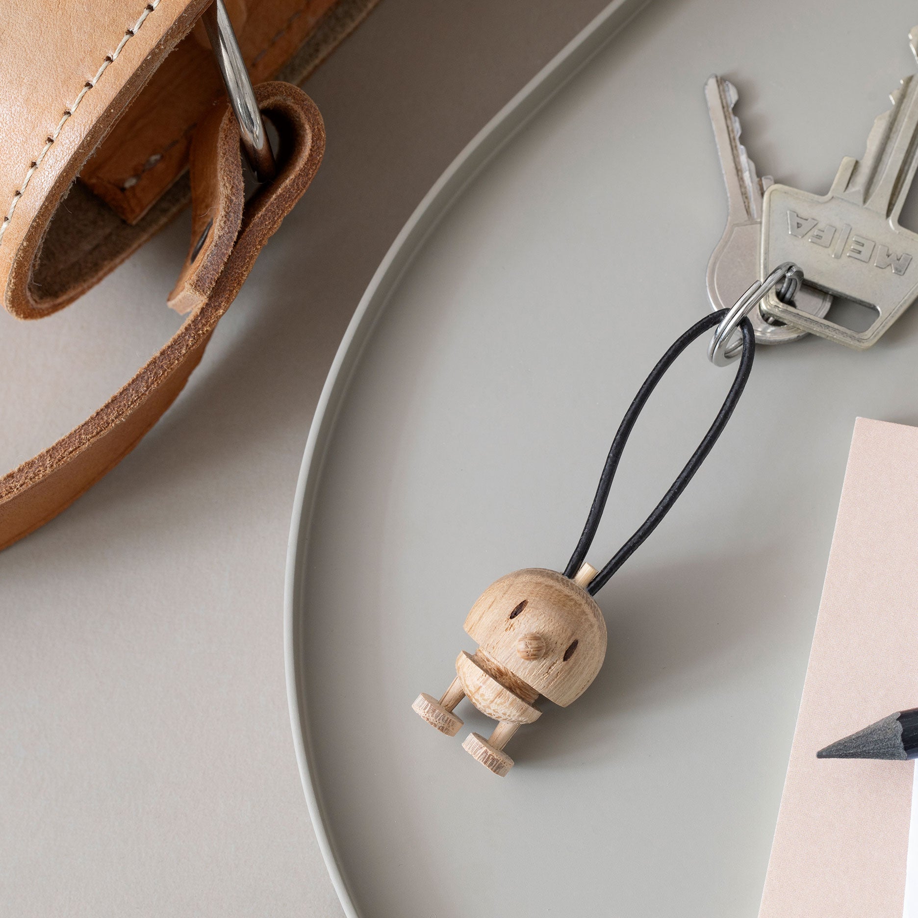 Bumble nøglering egetræ