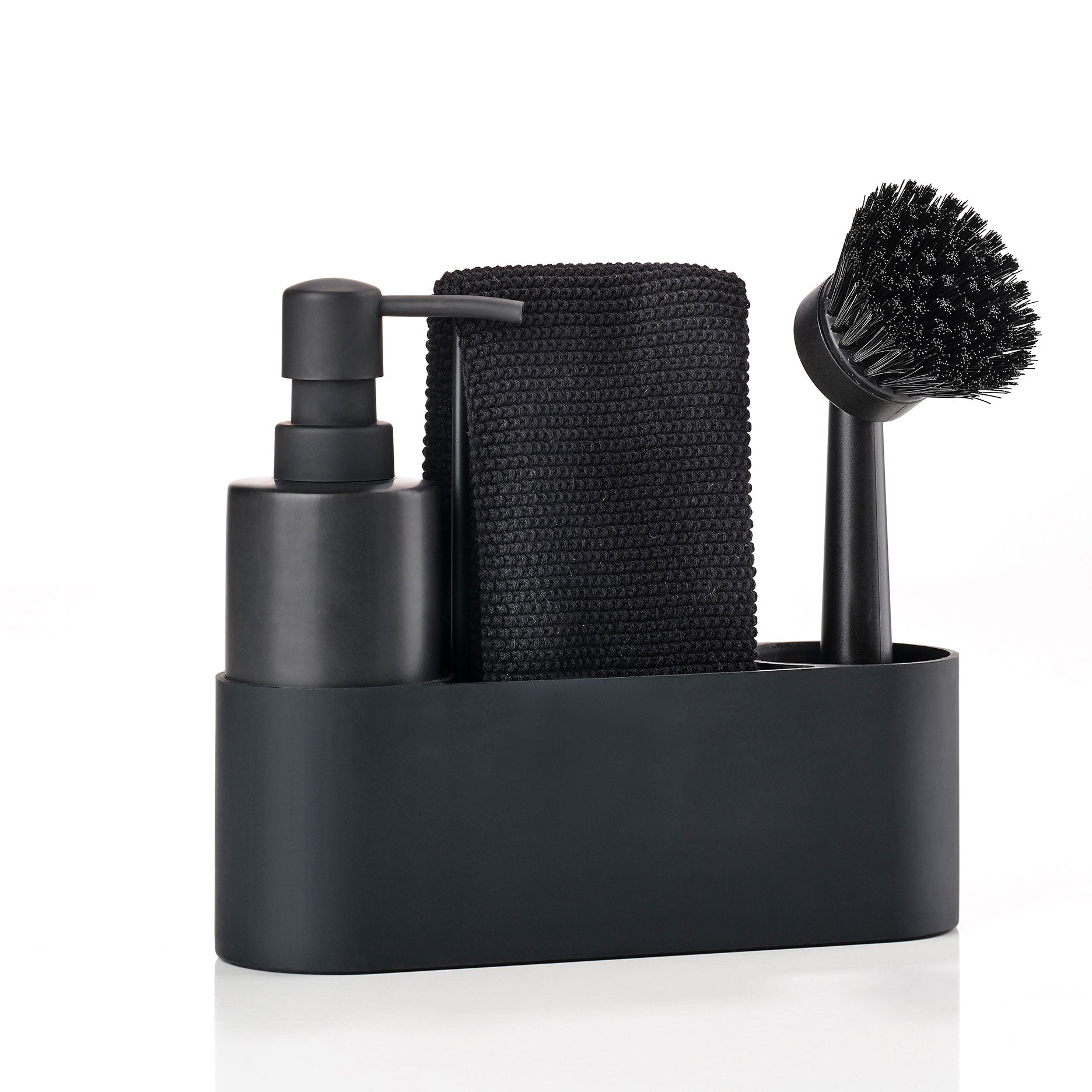 Singles opvaskesæt 4 dele sort