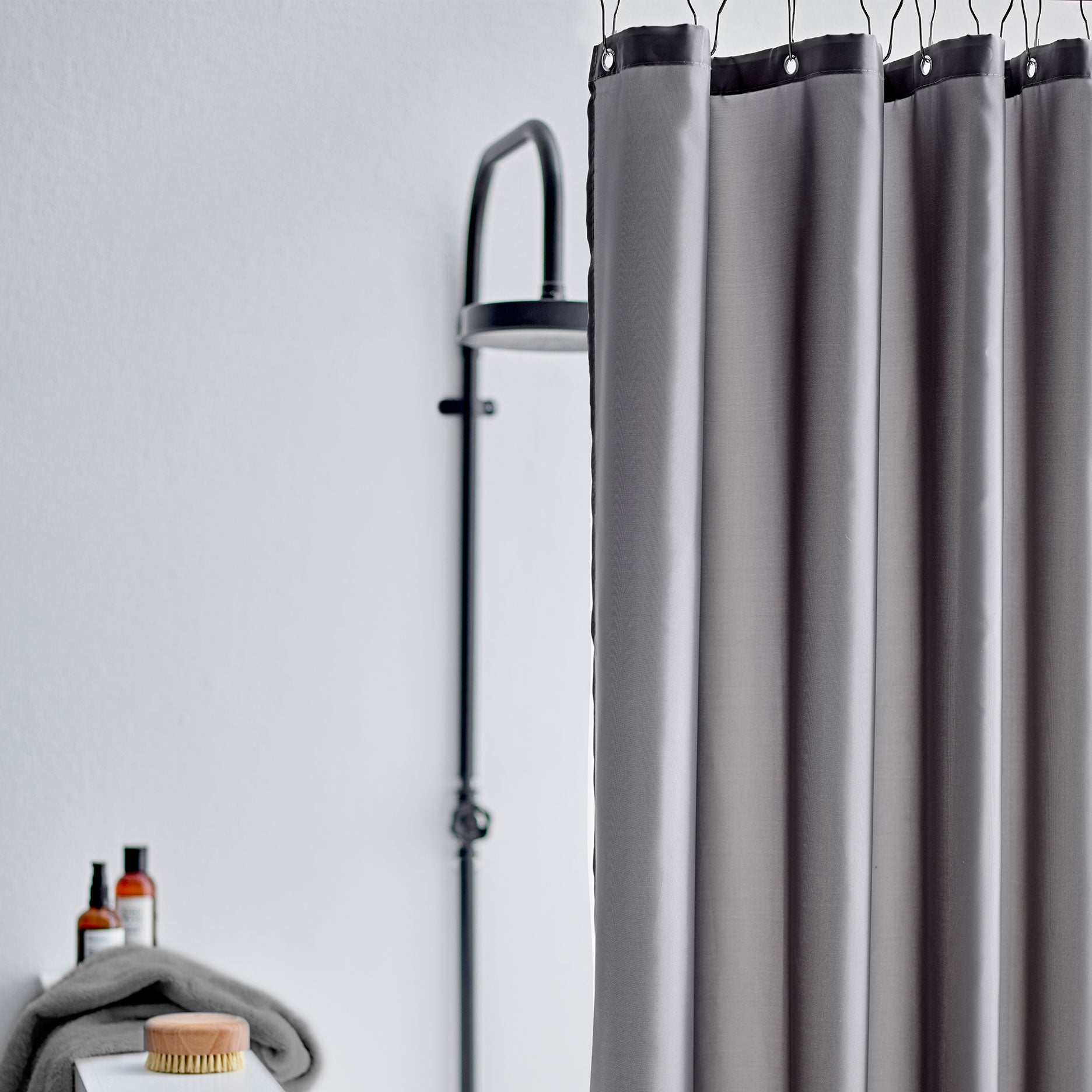 Comfort badeforhæng 180x200 cm stone grey