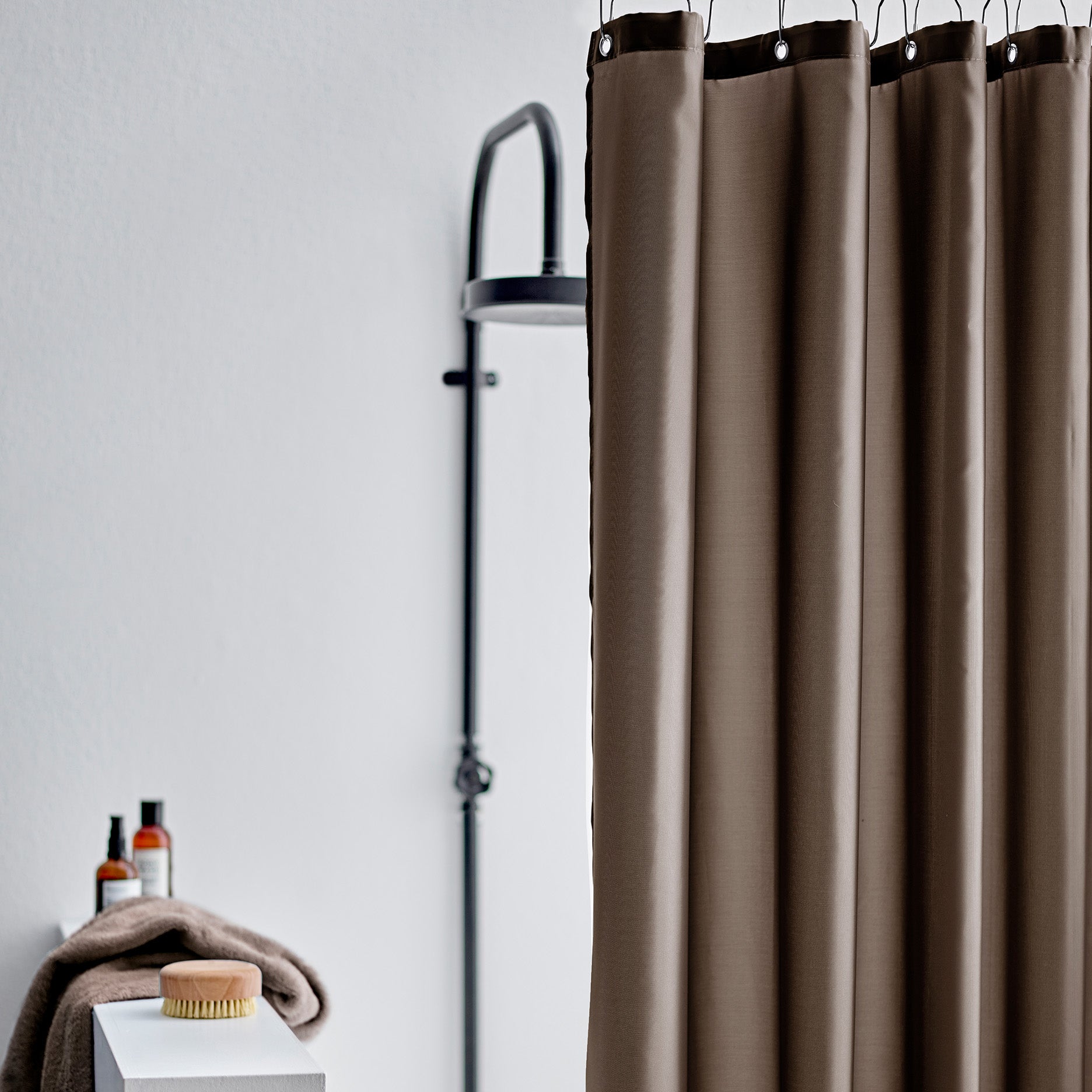 Comfort badeforhæng 180x220 cm taupe