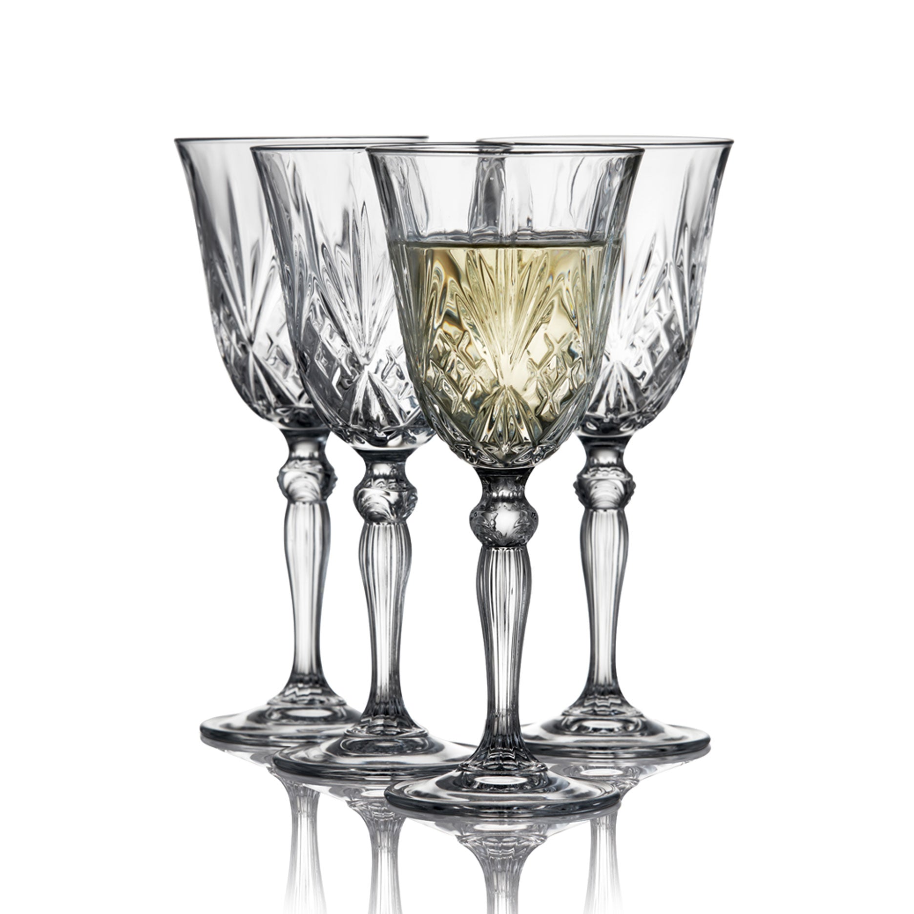 Melodia hvidvinglas 4 stk