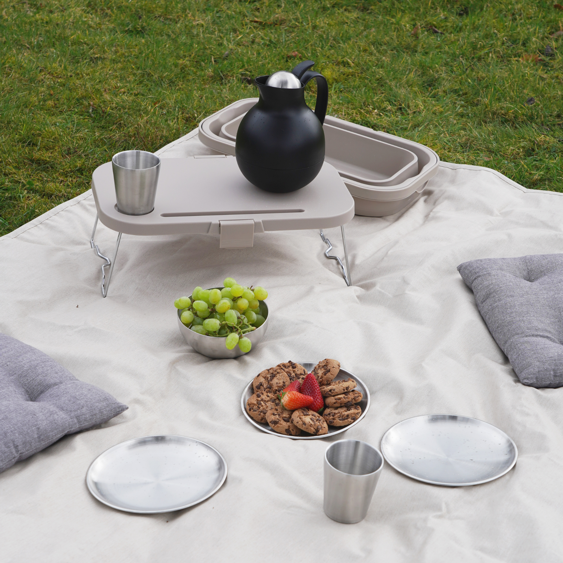 Sammenklappelig picnickurv