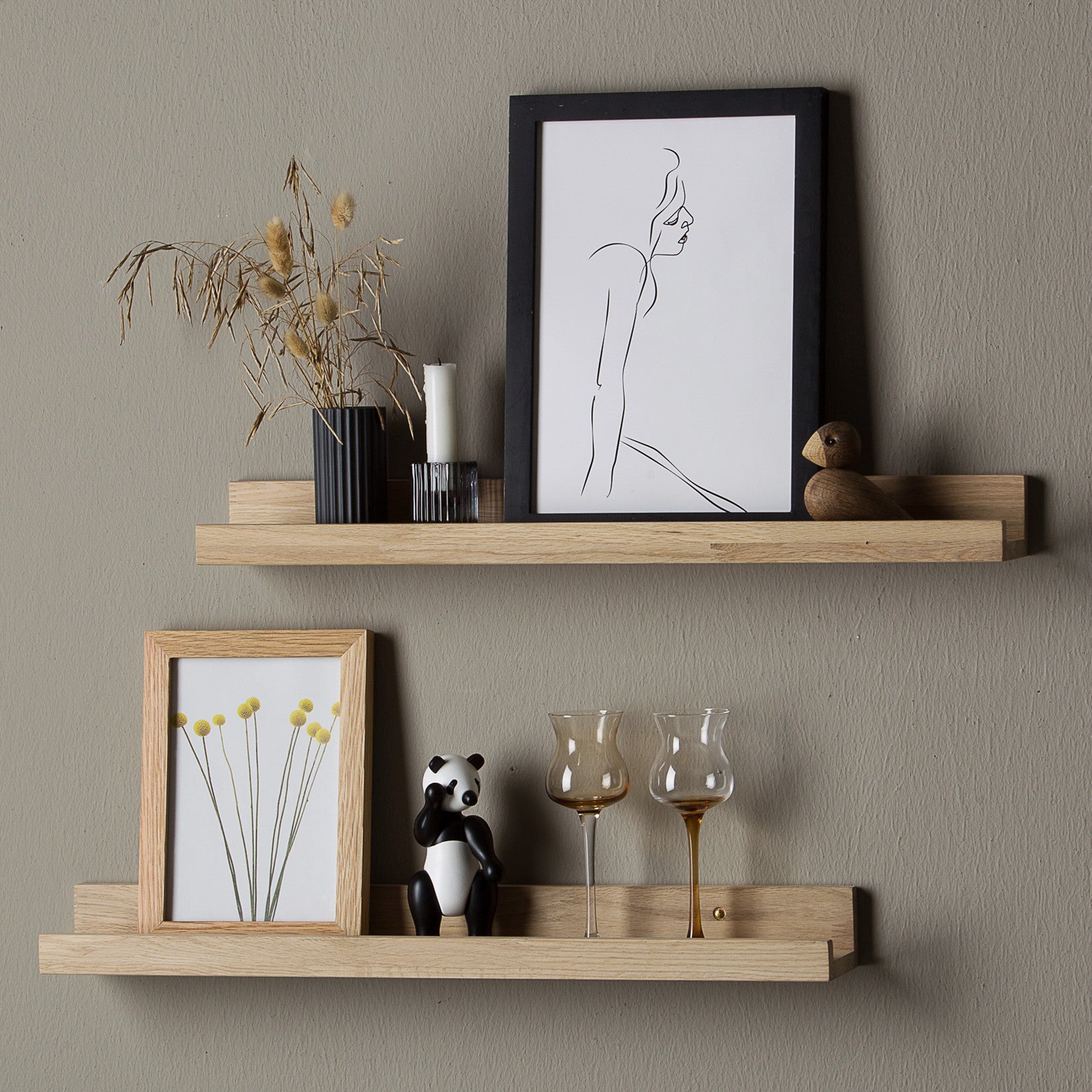 Wood gallerihylde L60 cm