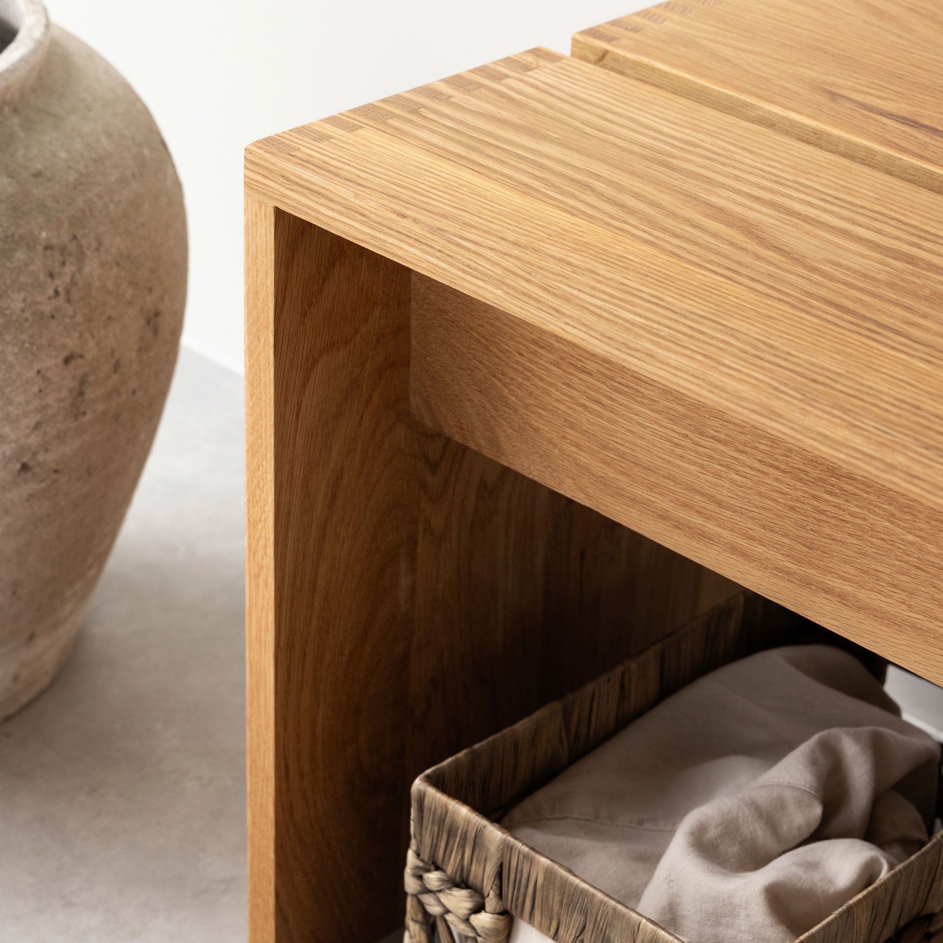 Rei bænk FSC certificeret egetræ L100 cm