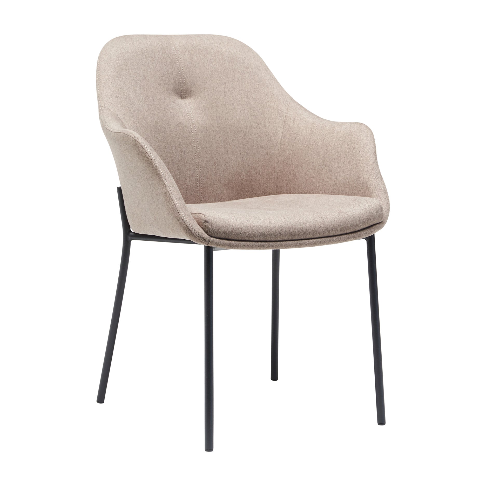 New Age spisebordsstol stof m. faste ben