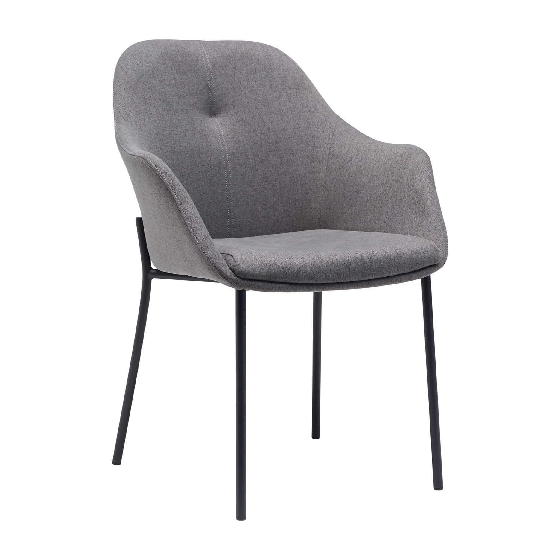 New Age spisebordsstol stof m. faste ben