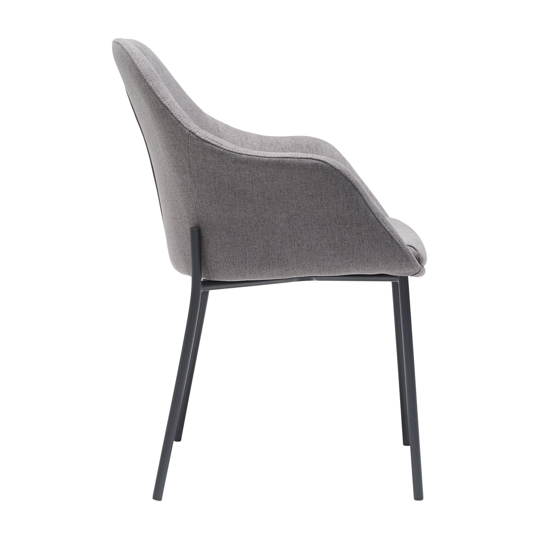 New Age spisebordsstol stof m. faste ben