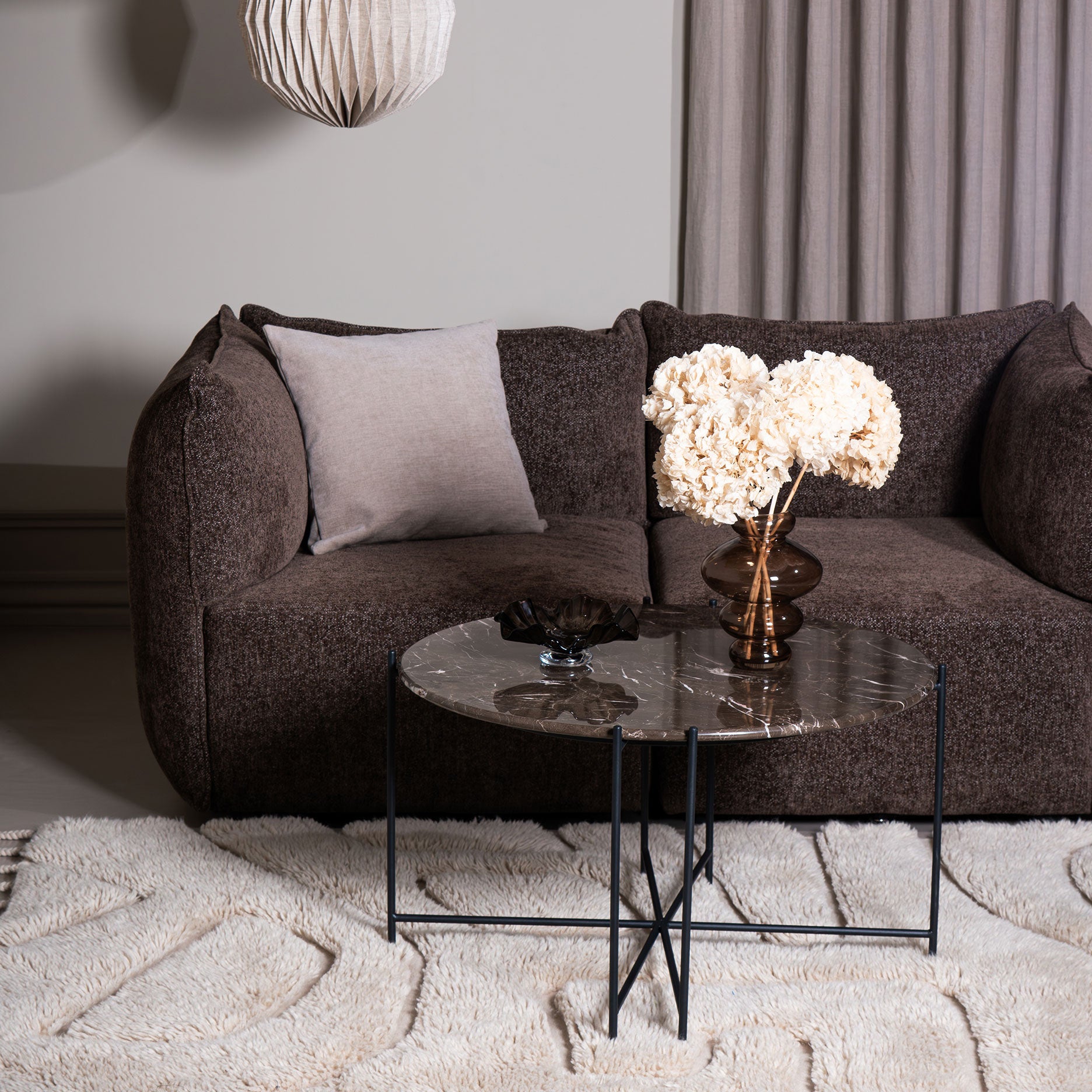 Viola III sofabord i marmor Ø82 cm