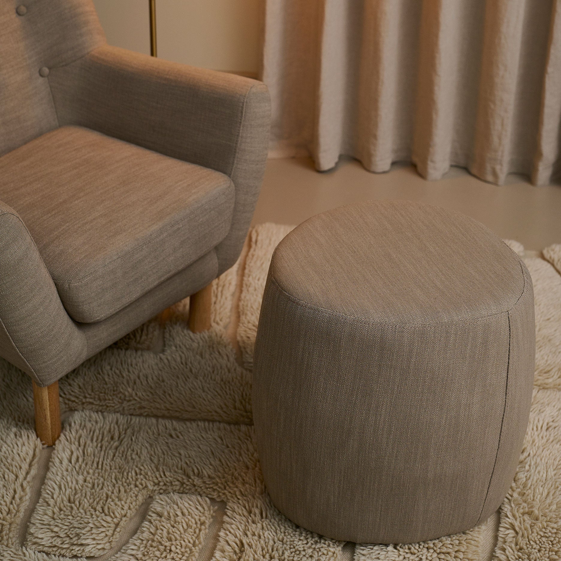 Genie puf stof Ø49,5 cm