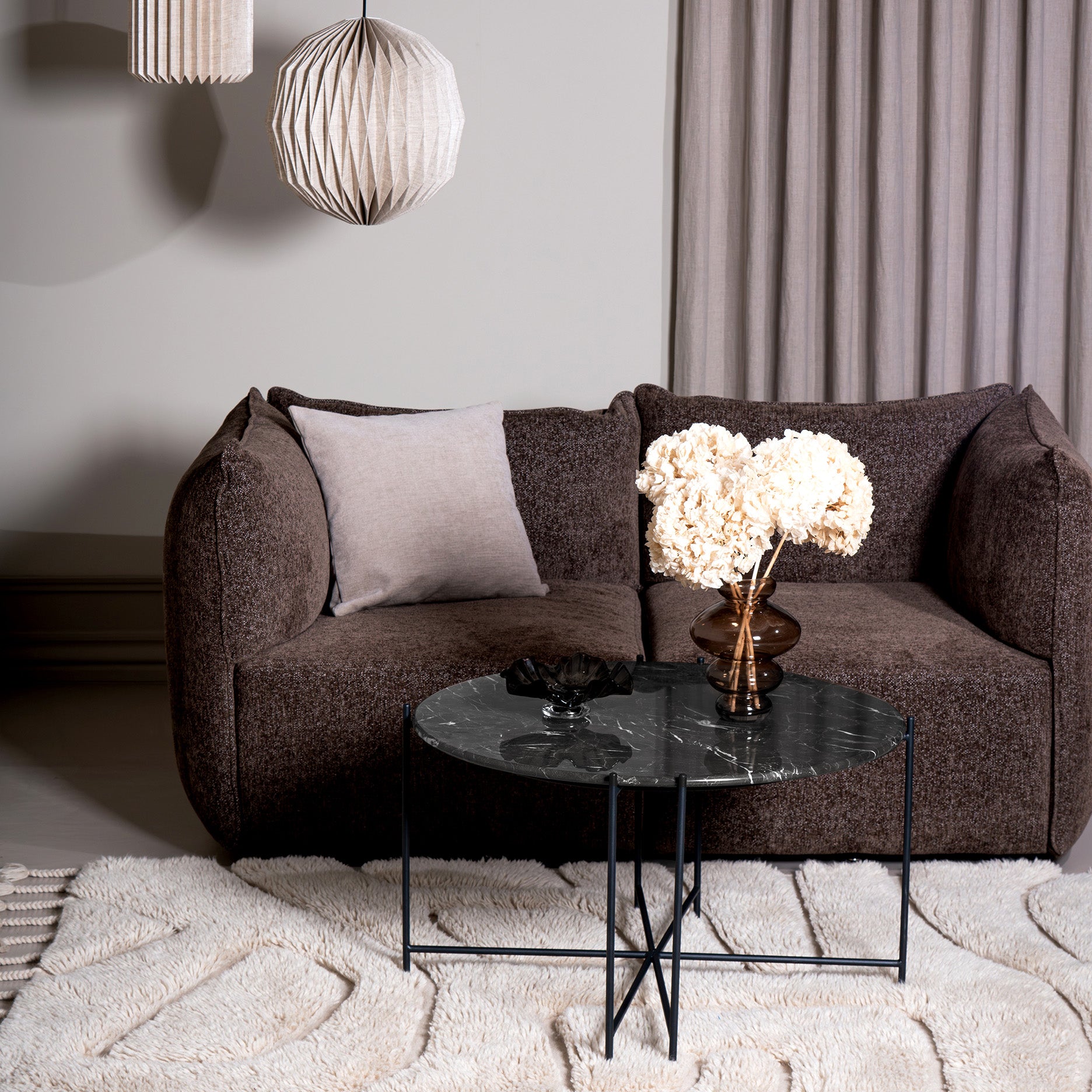 Viola III sofabord i marmor Ø82 cm