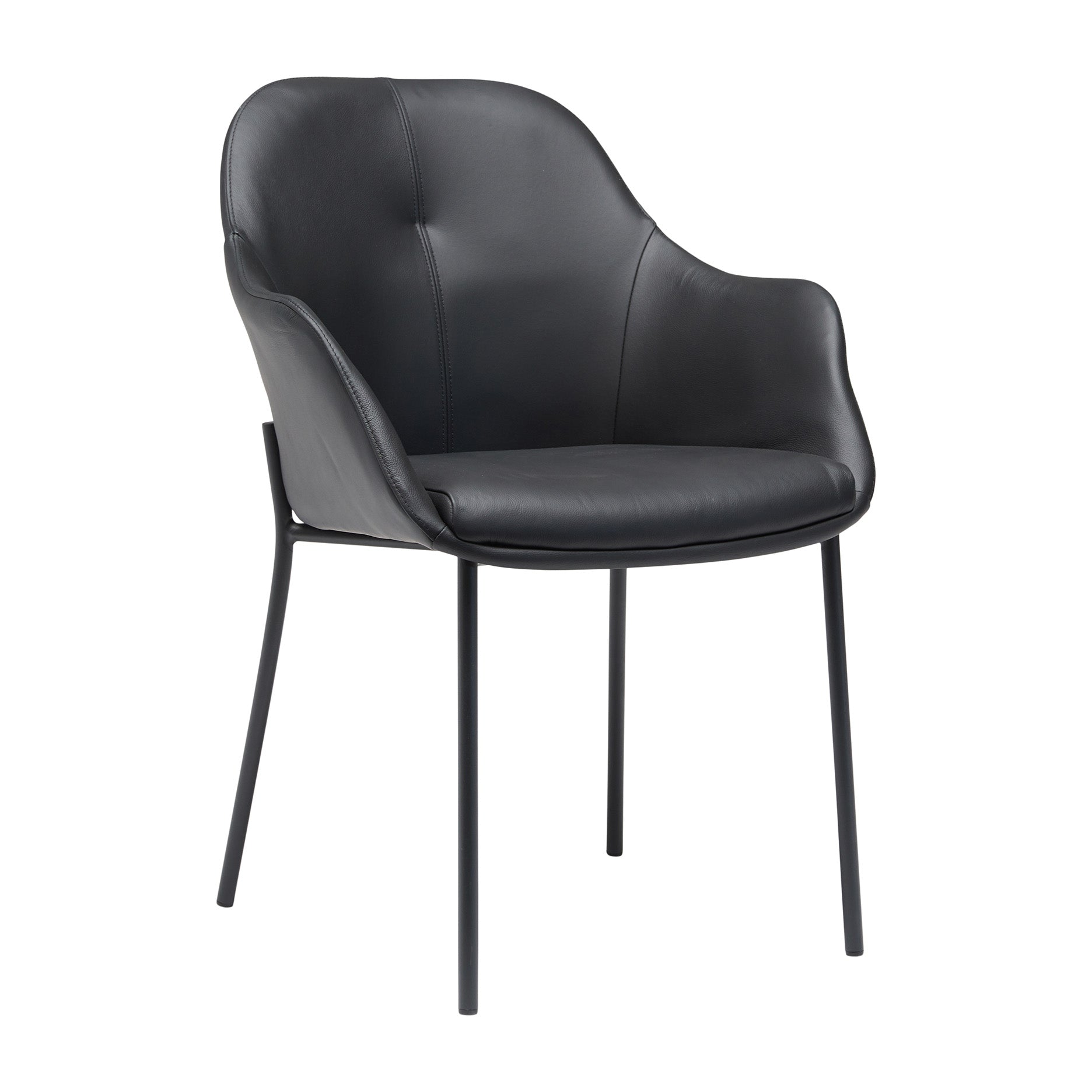 New Age spisebordsstol læder m.fast ben