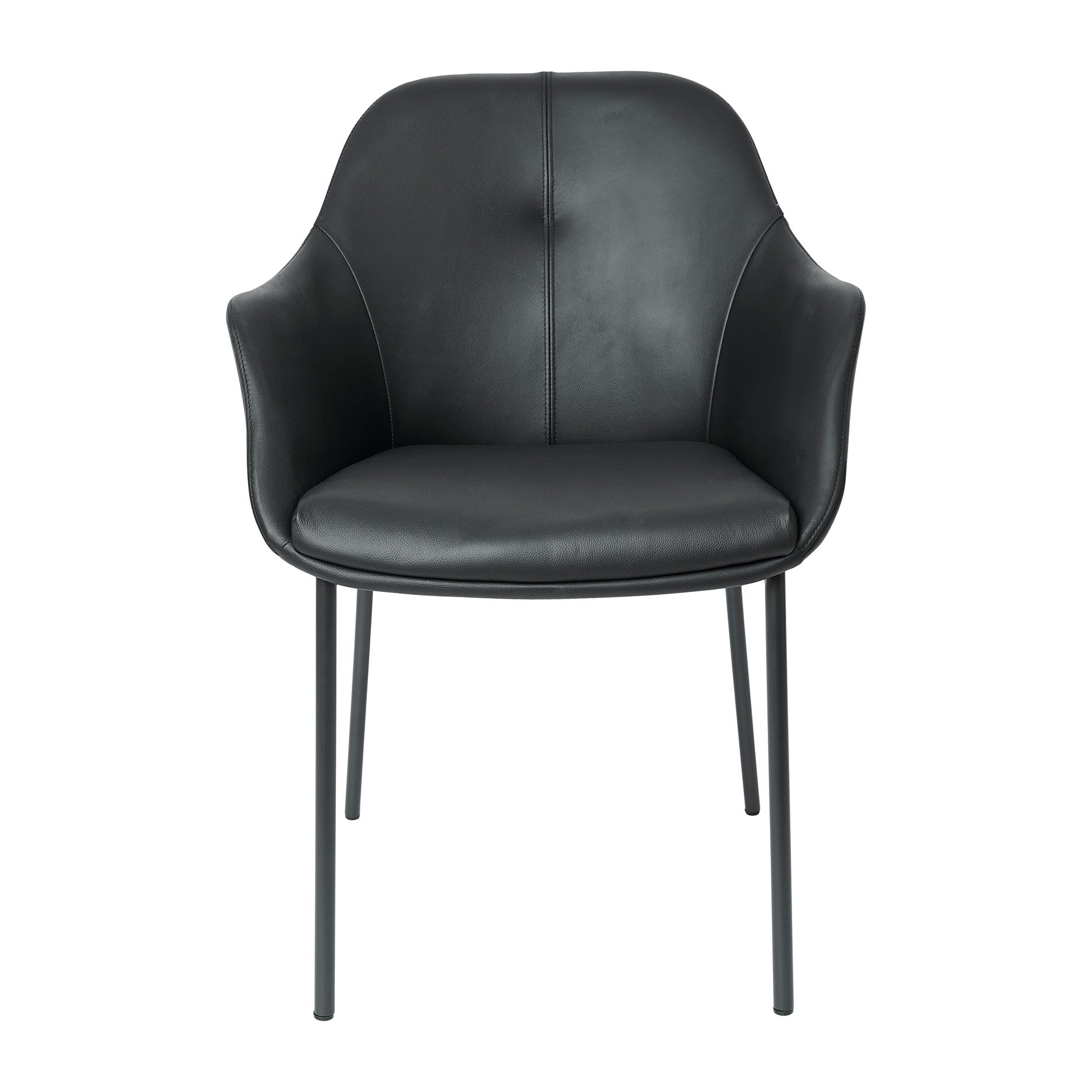 New Age spisebordsstol læder m.fast ben