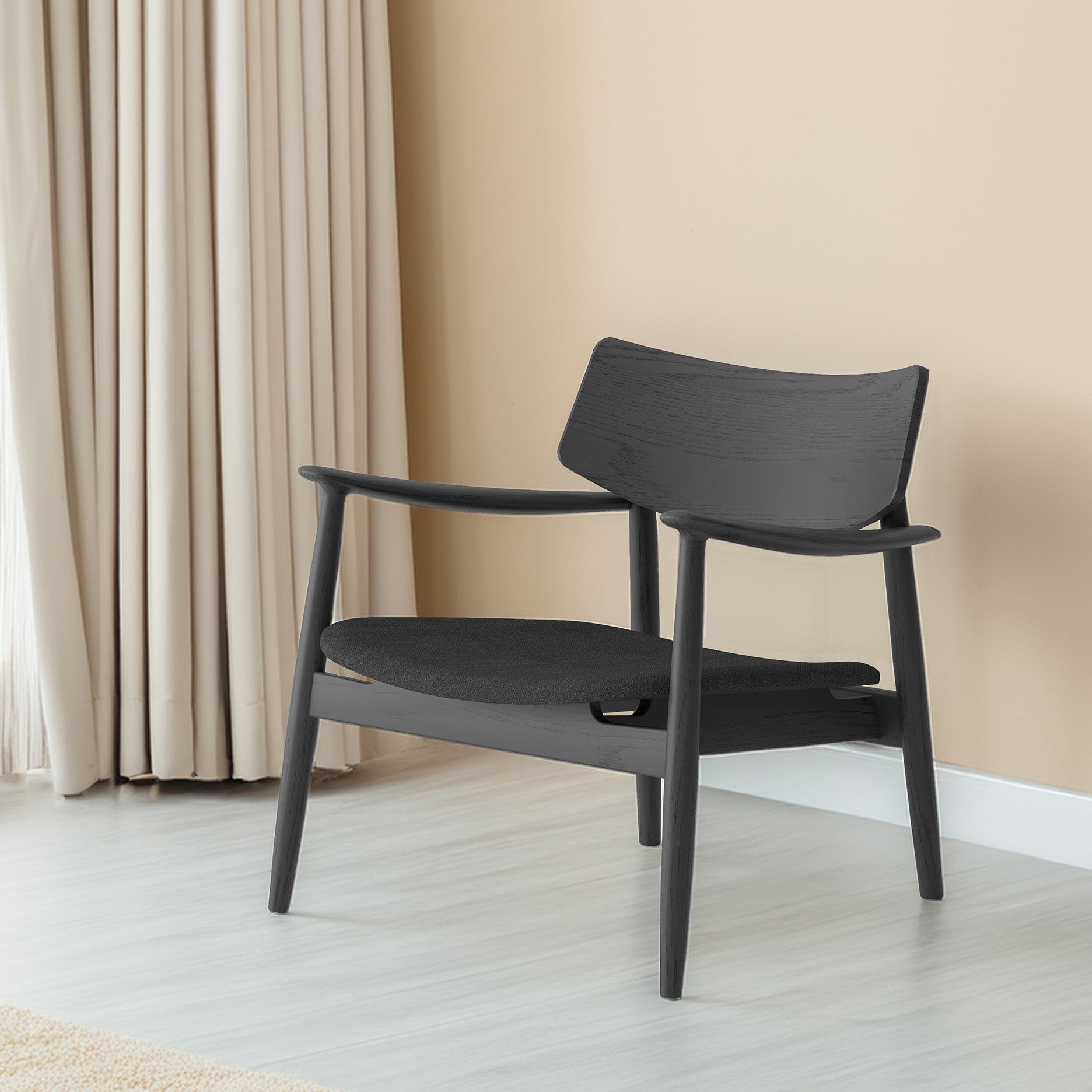 Vedersø loungestol m. stofsæde