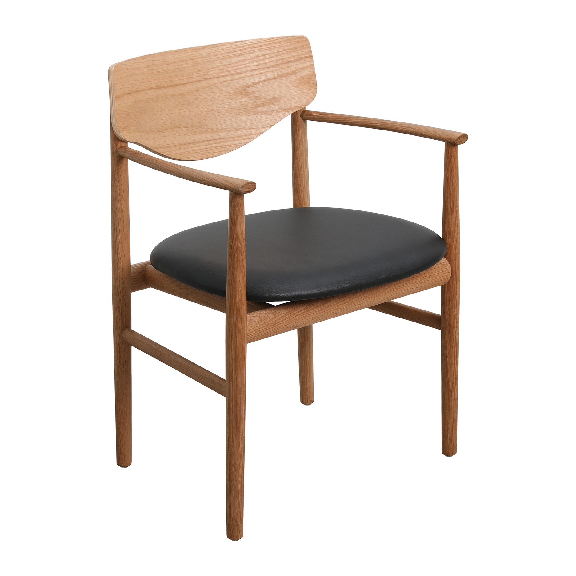 Celeste spisebordsstol m. armlæn - Læder