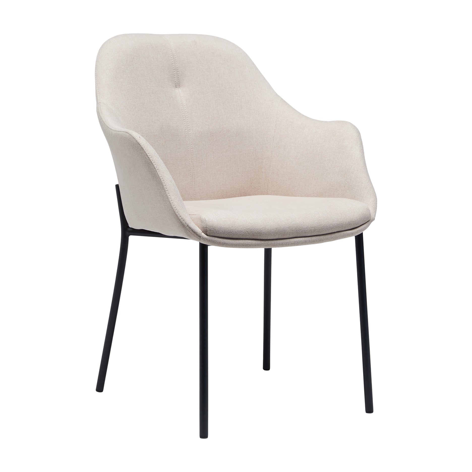 New Age spisebordsstol stof m. faste ben