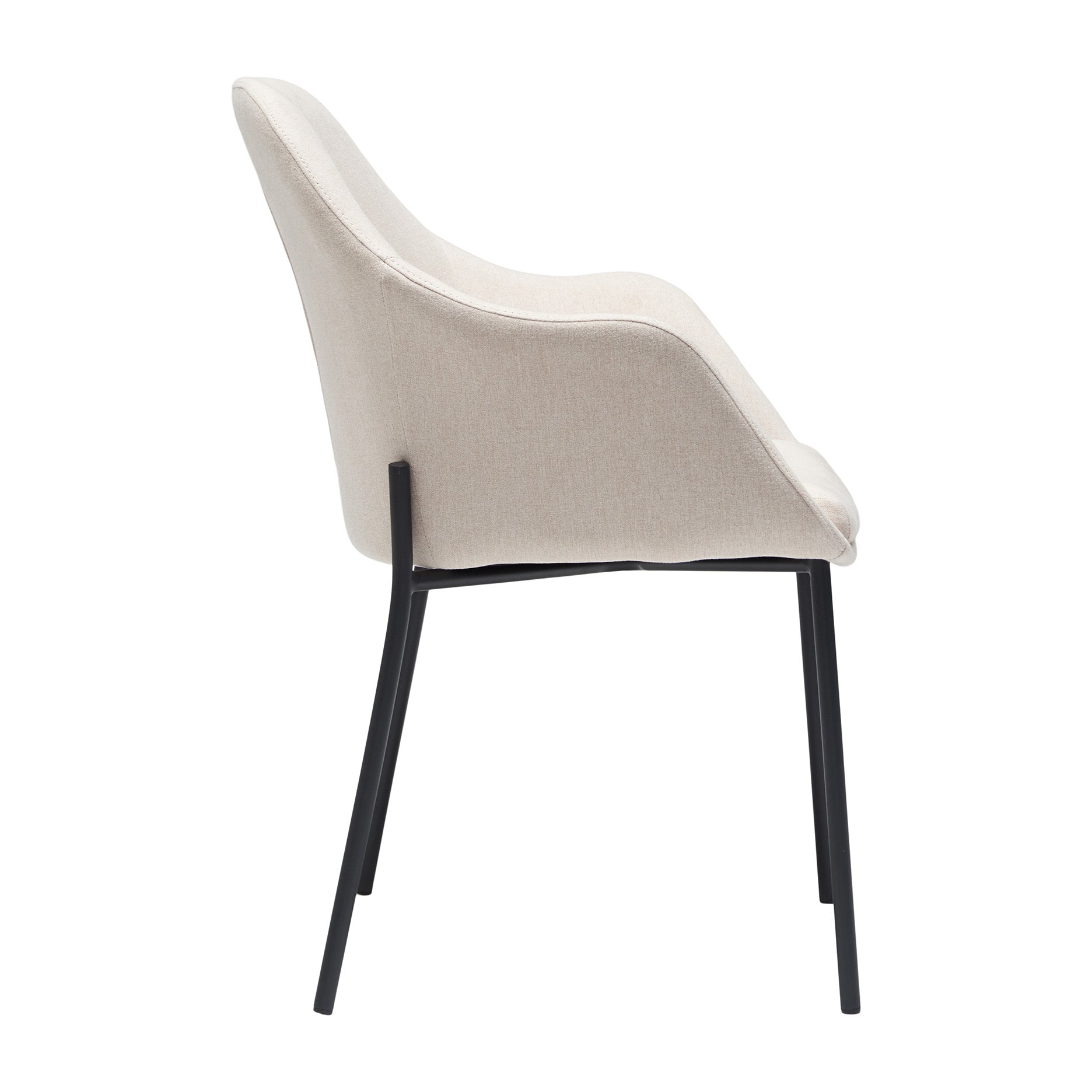 New Age spisebordsstol stof m. faste ben