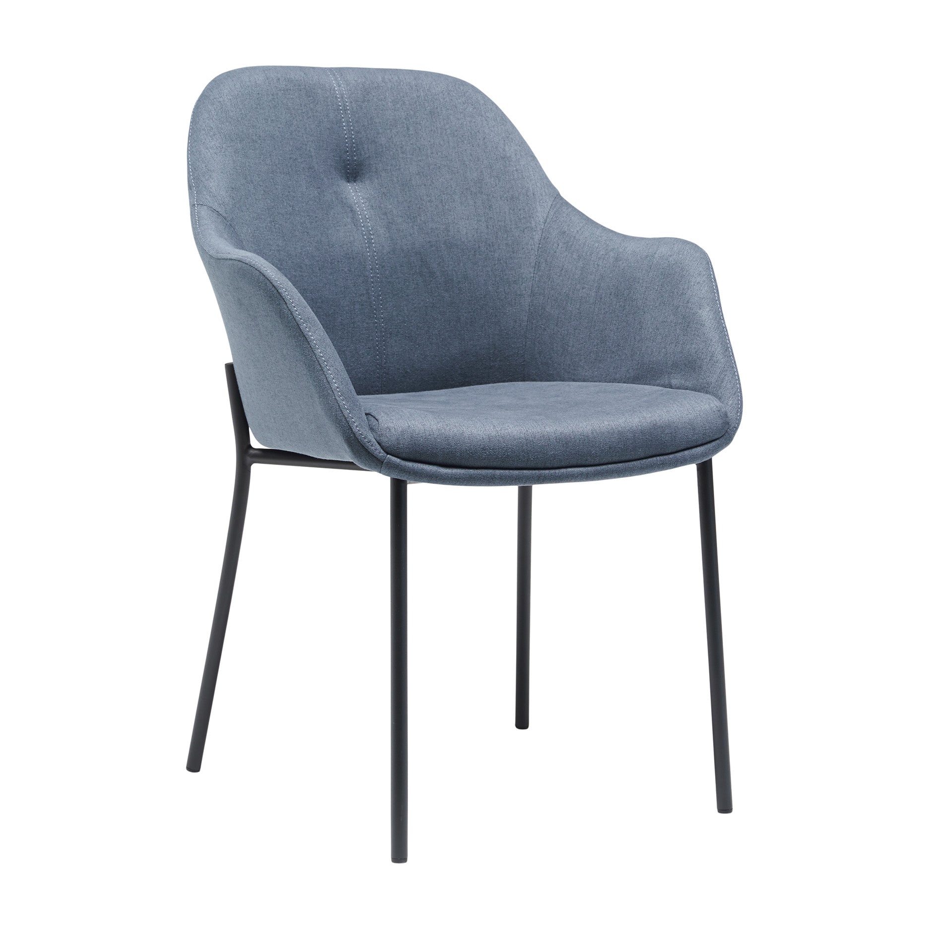 New Age spisebordsstol stof m. faste ben