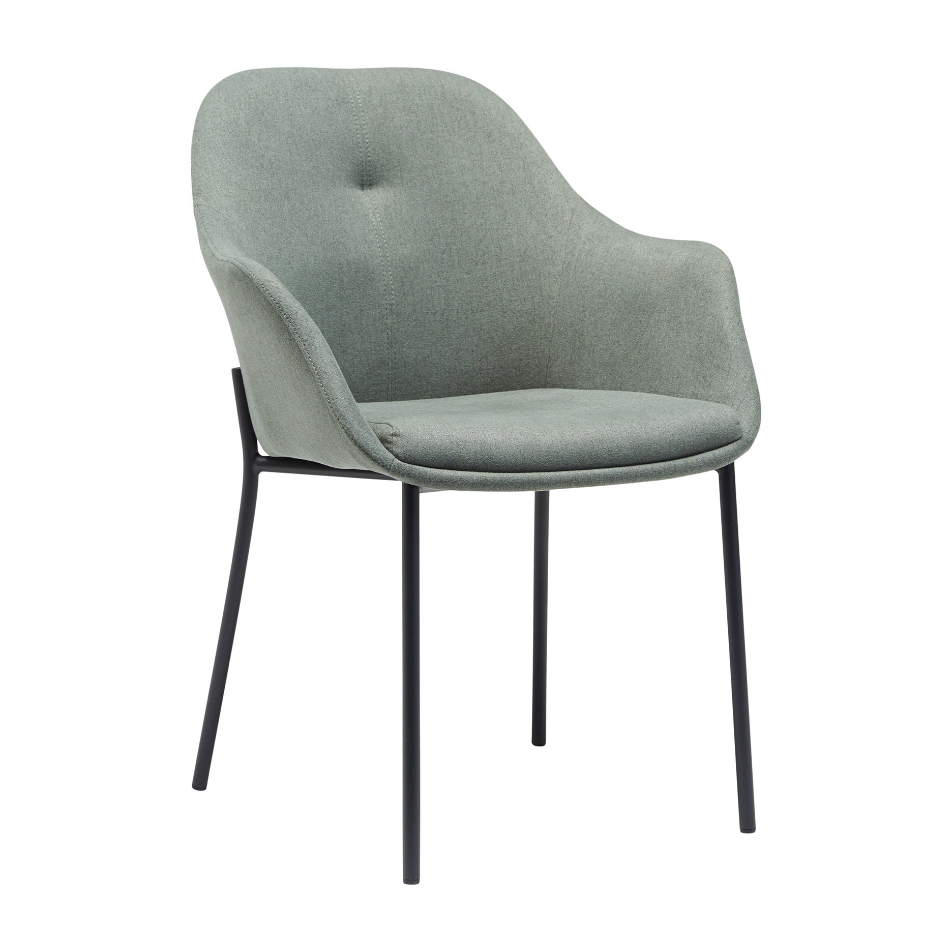 New Age spisebordsstol stof m. faste ben