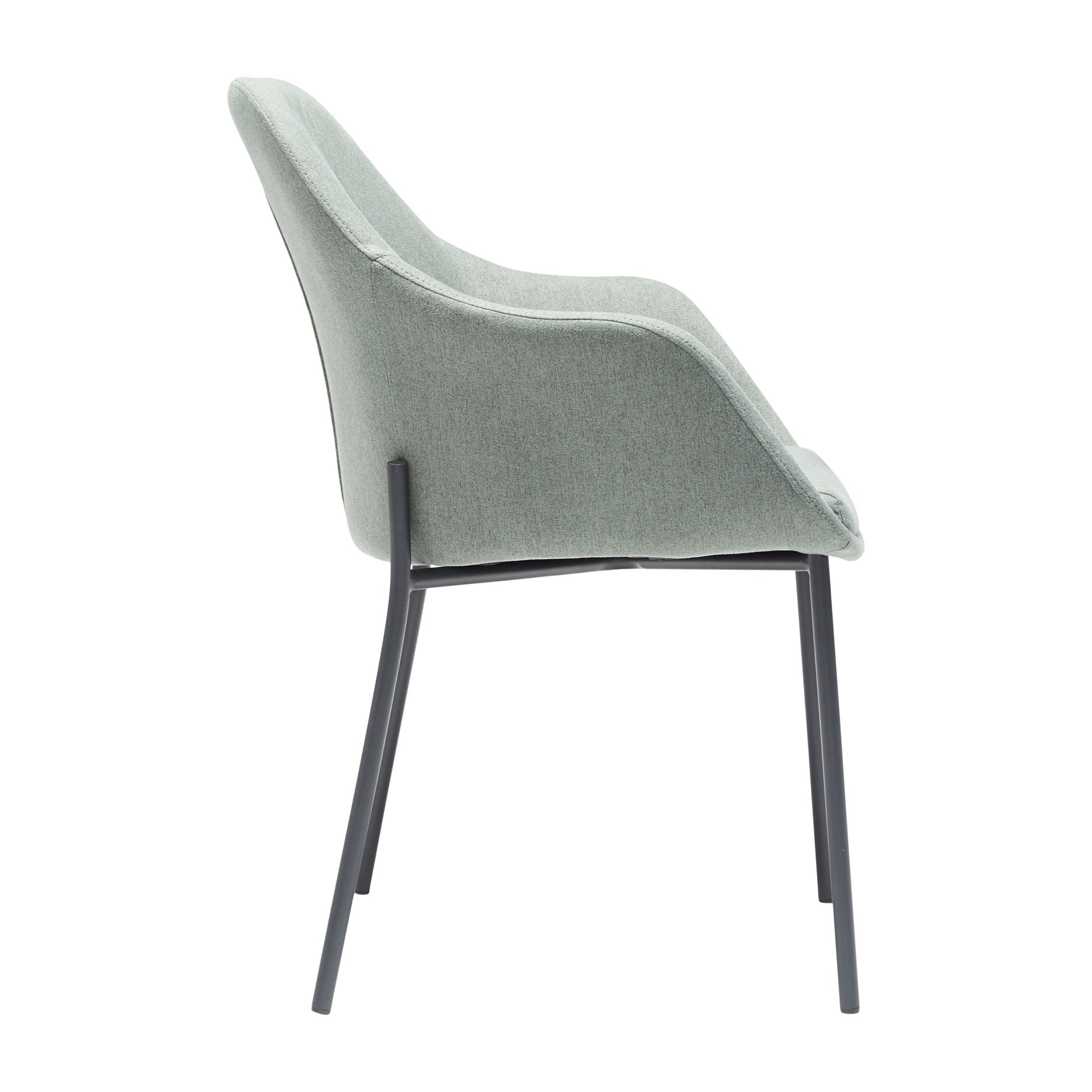 New Age spisebordsstol stof m. faste ben