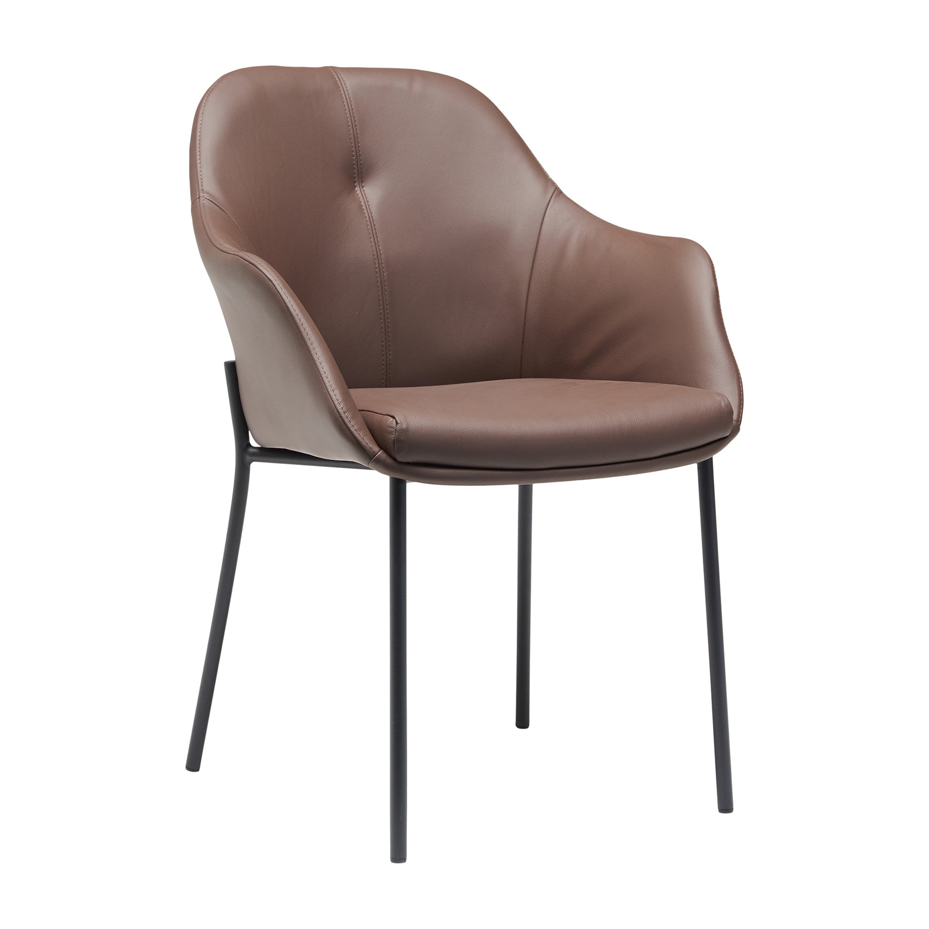 New Age spisebordsstol læder m.fast ben