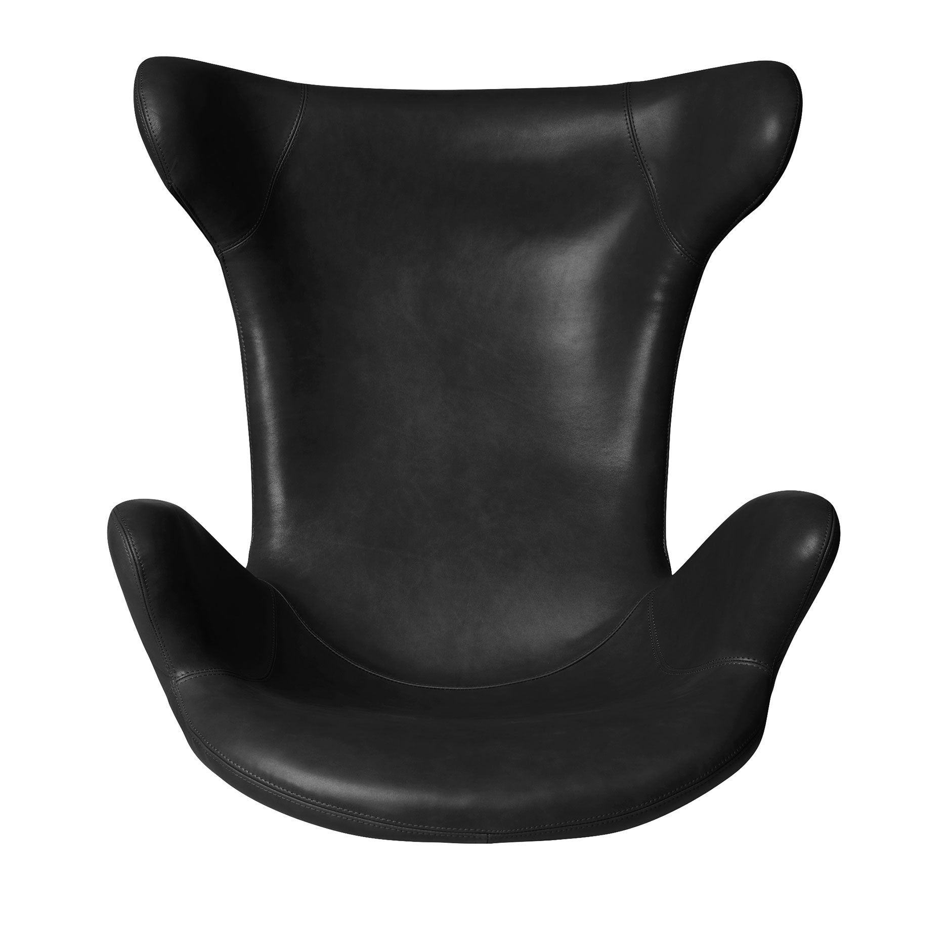 Victor loungestol læder m. chrome drejesokkel