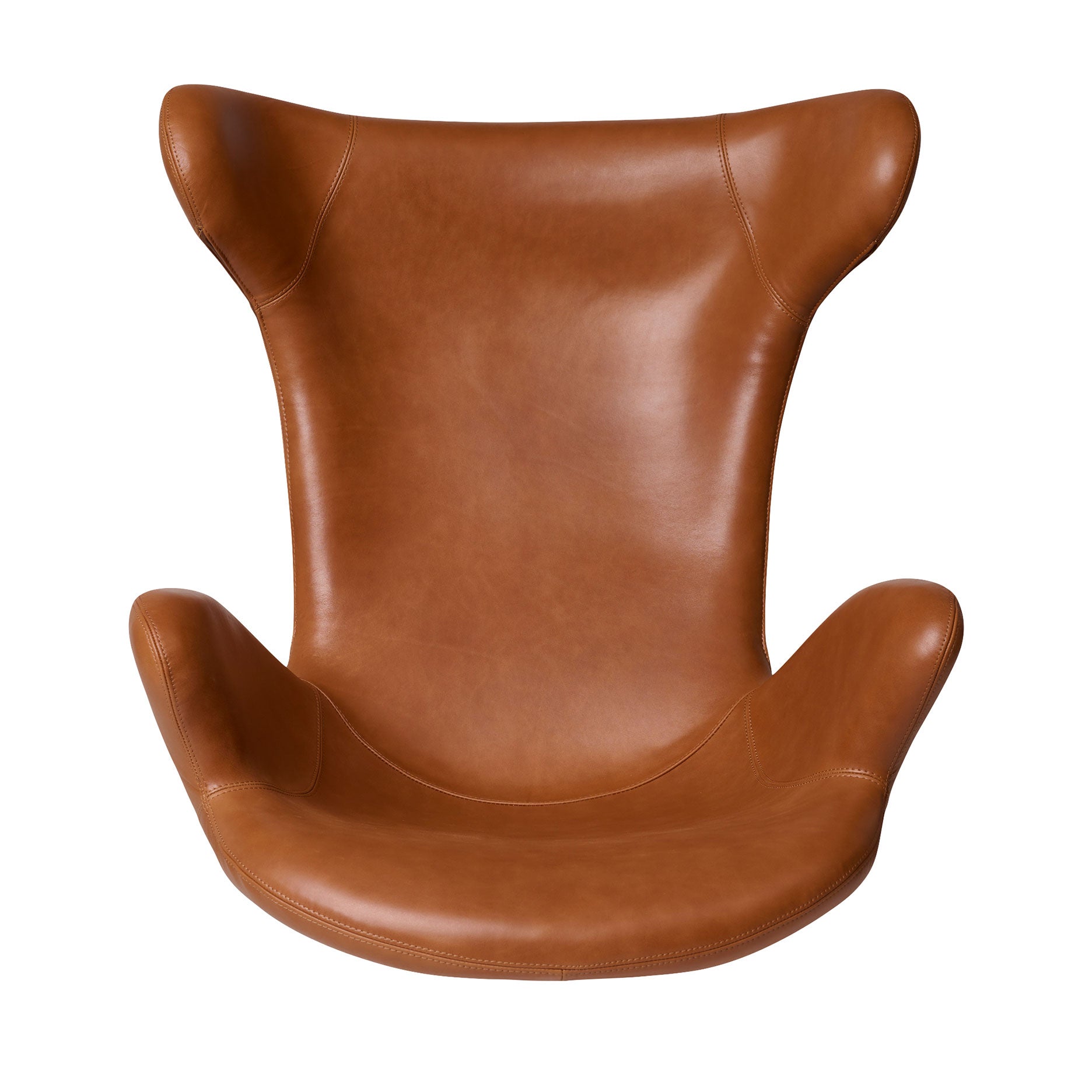 Victor loungestol læder m. sort drejesokkel