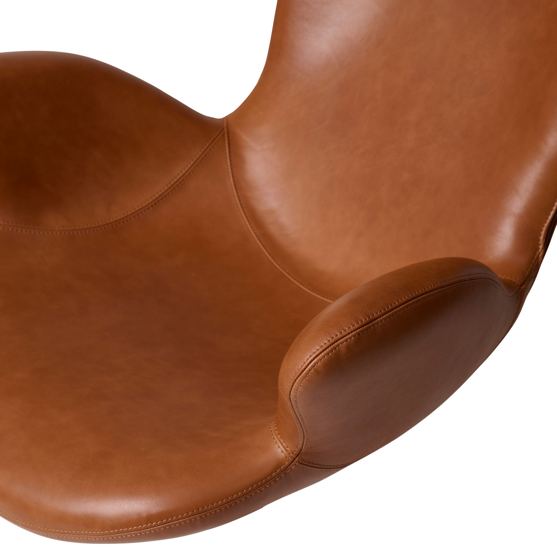 Victor loungestol læder m. sort drejesokkel