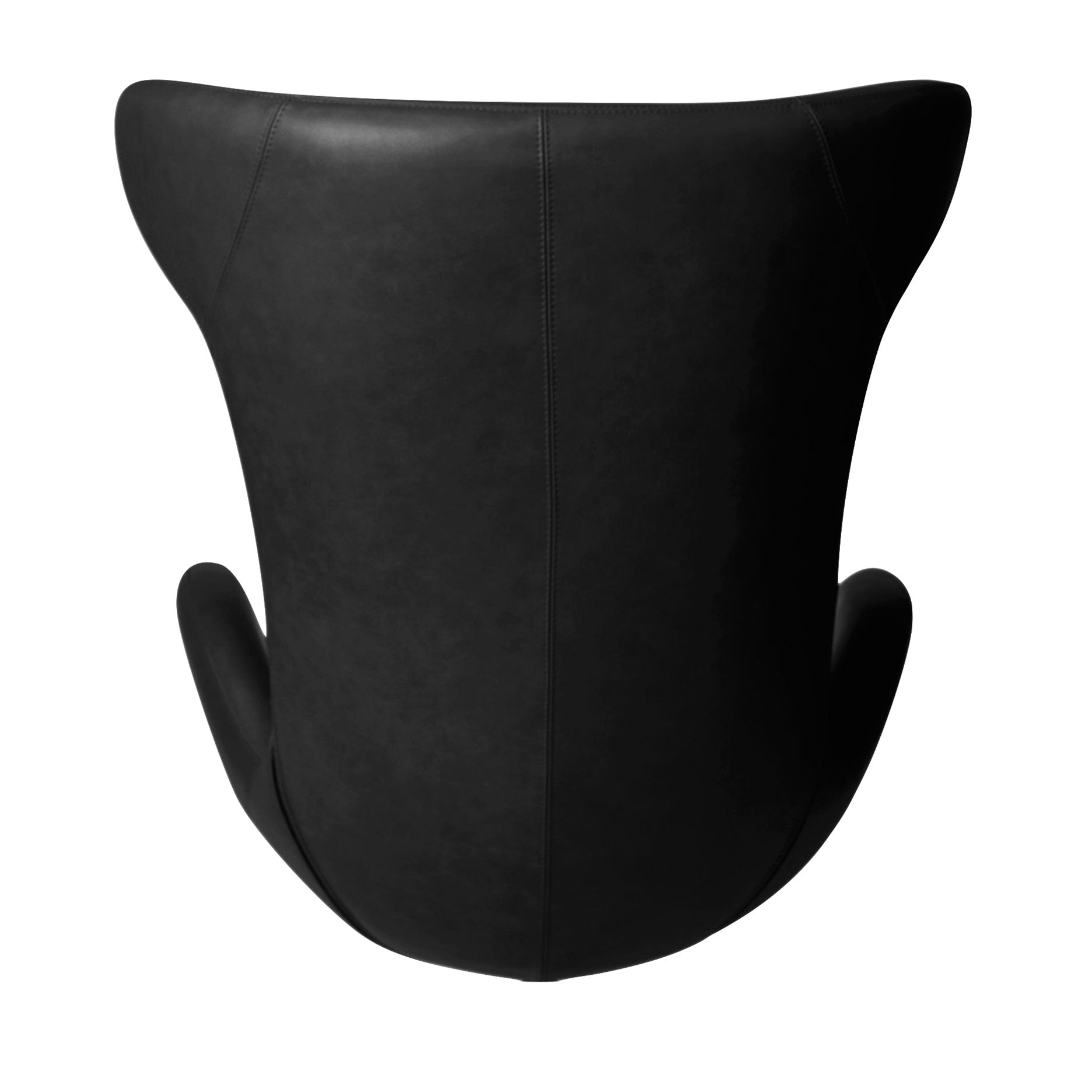 Victor loungestol læder m. sort drejesokkel