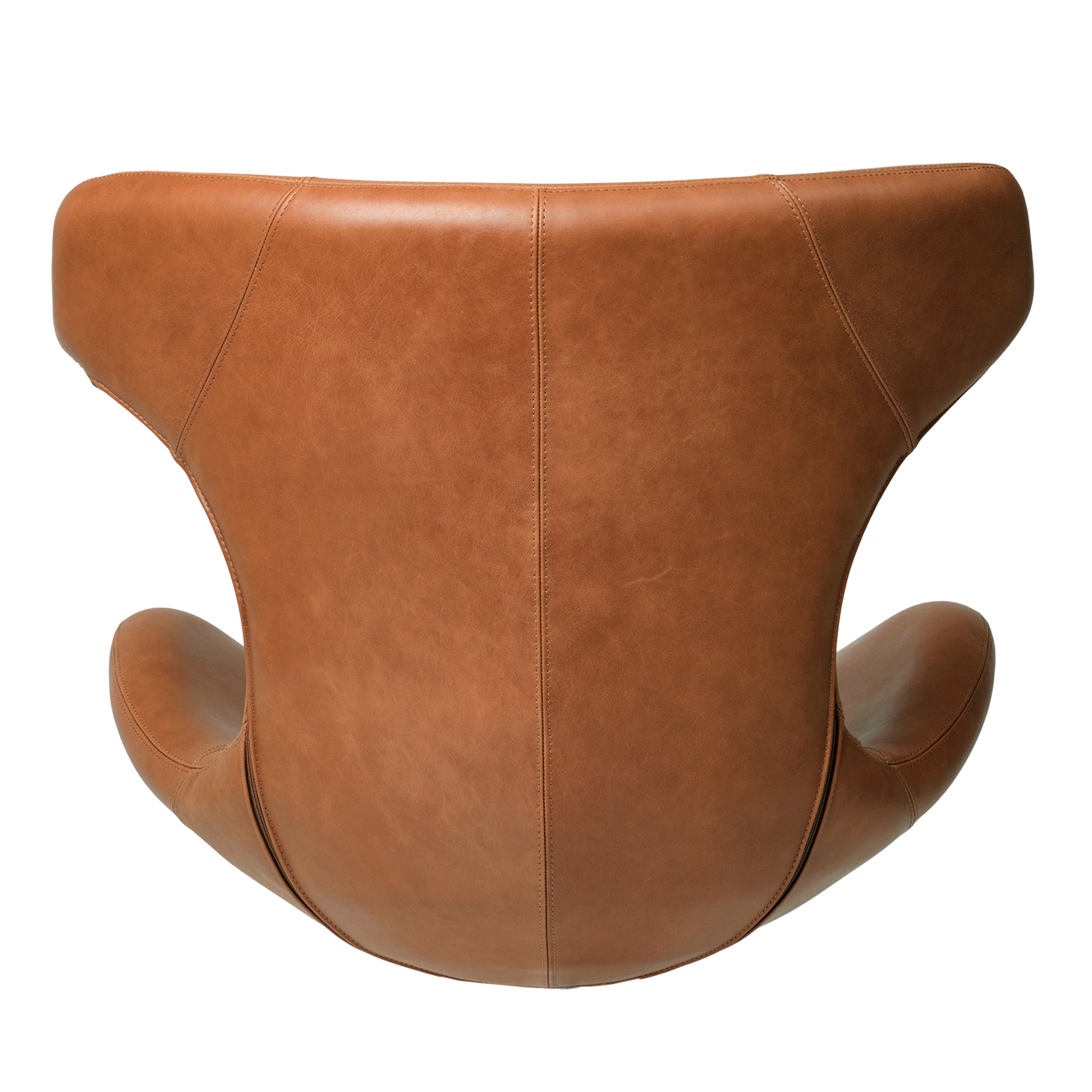 Kato loungestol læder m. sort drejesokkel