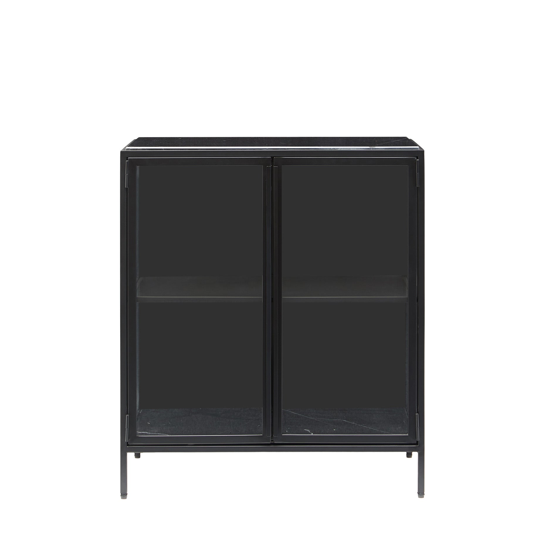 Mason II vitrineskab - sort metal