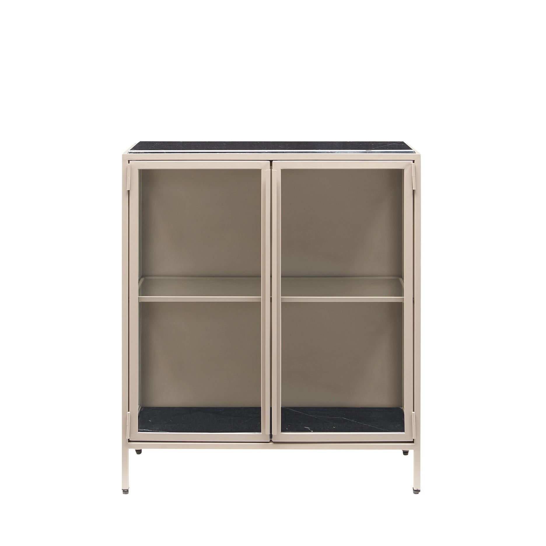 Mason II vitrineskab - lysebrun metal