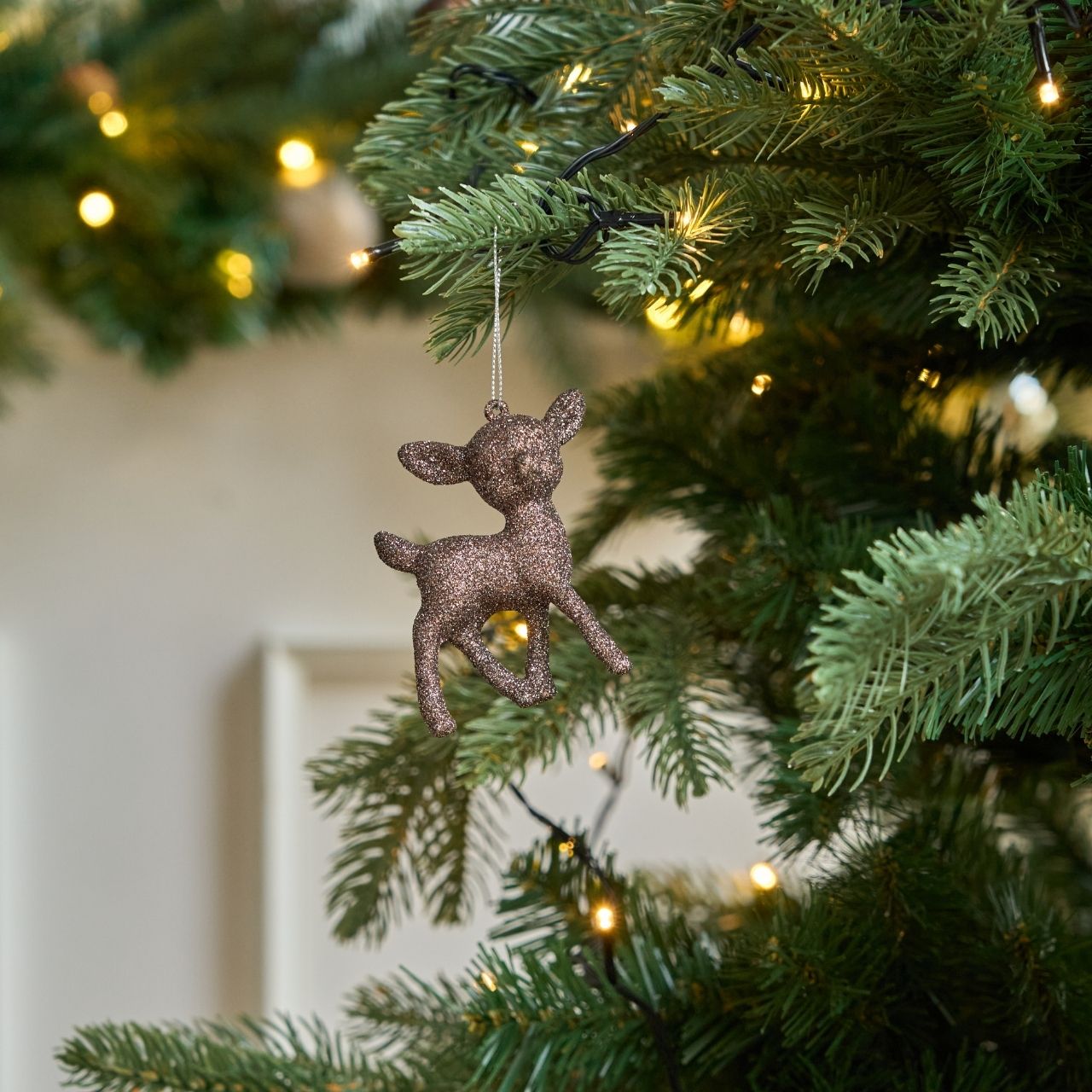 Bambi julekugle m. glimmer