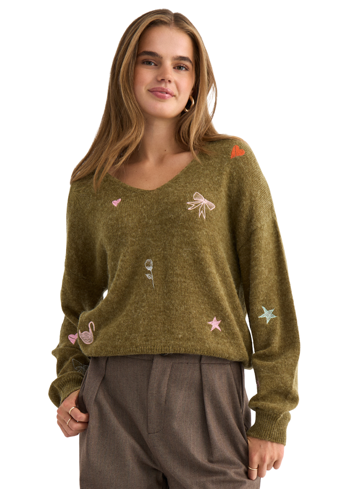 NUYppa Broderet Pullover