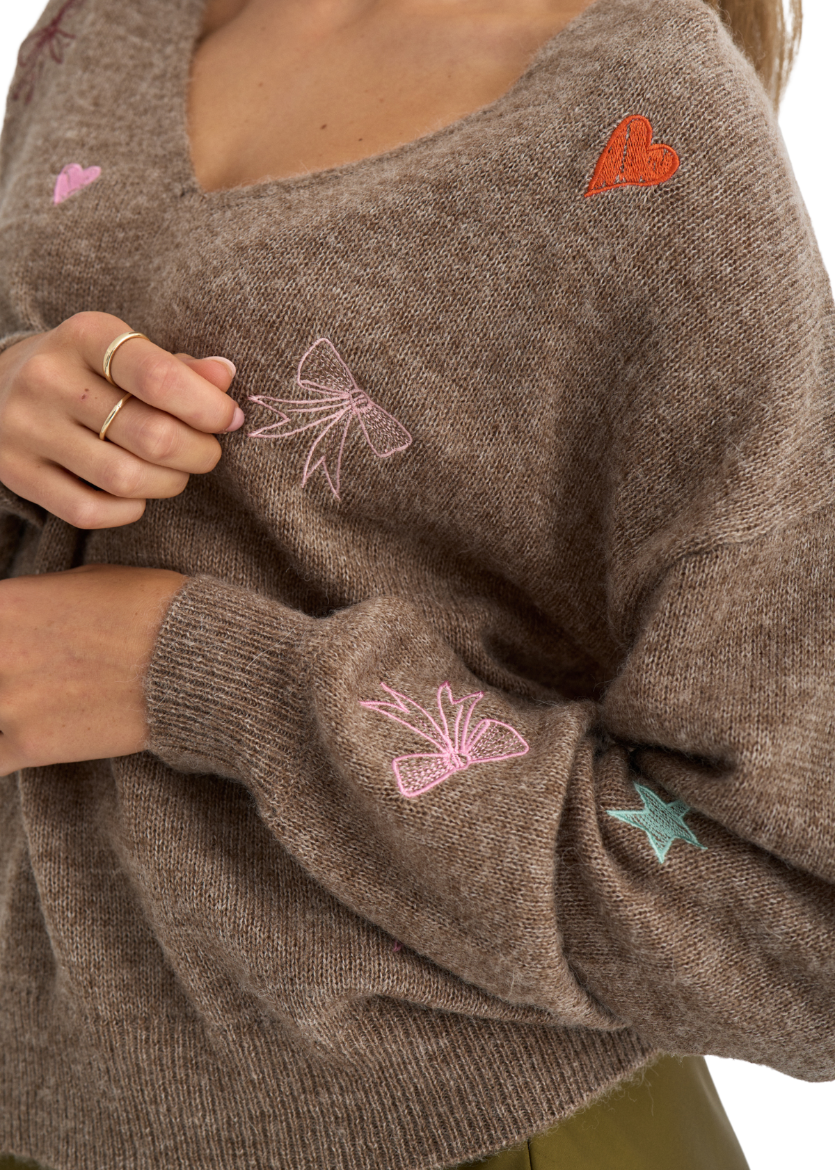 NUYppa Broderet Pullover