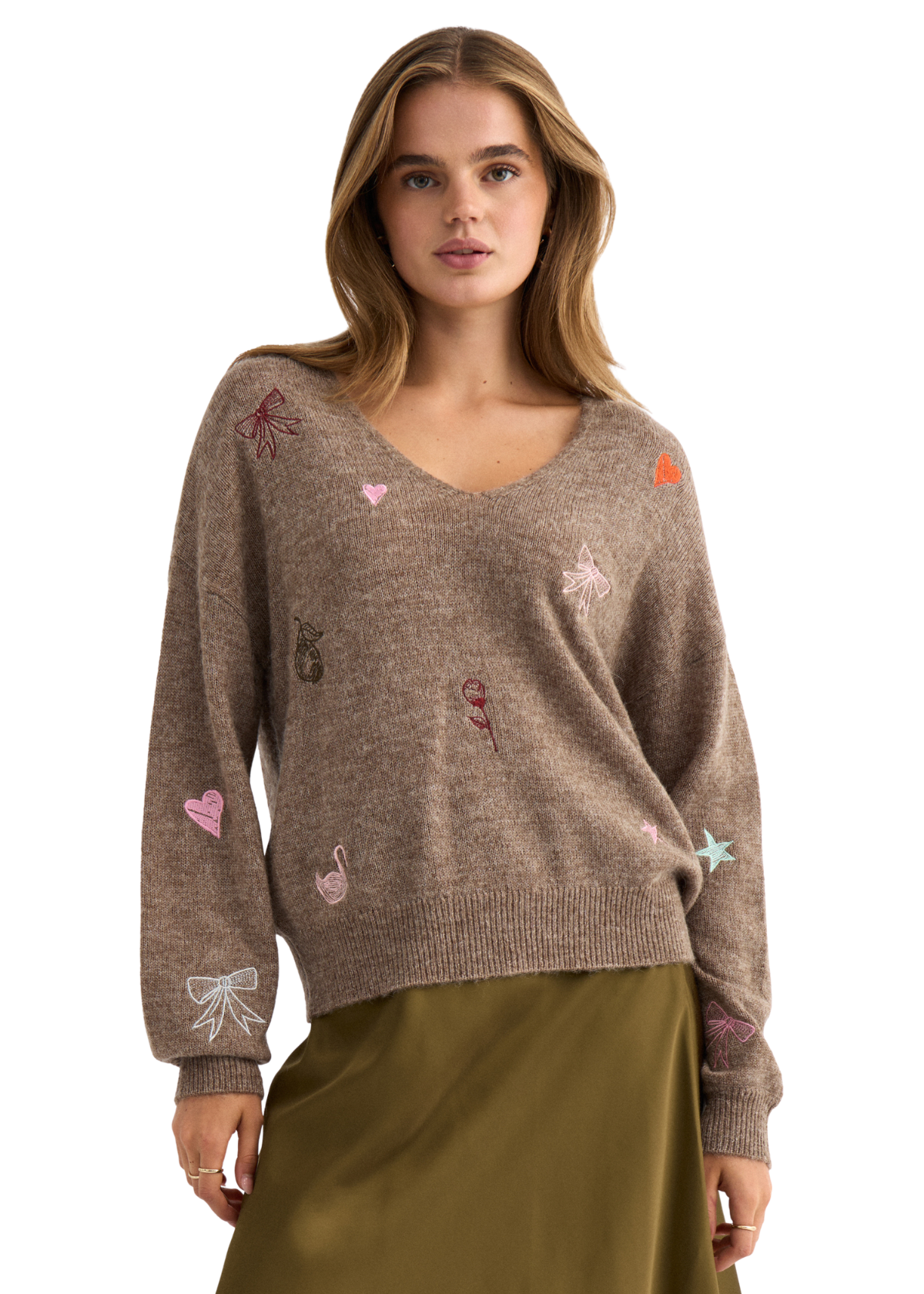 NUYppa Broderet Pullover