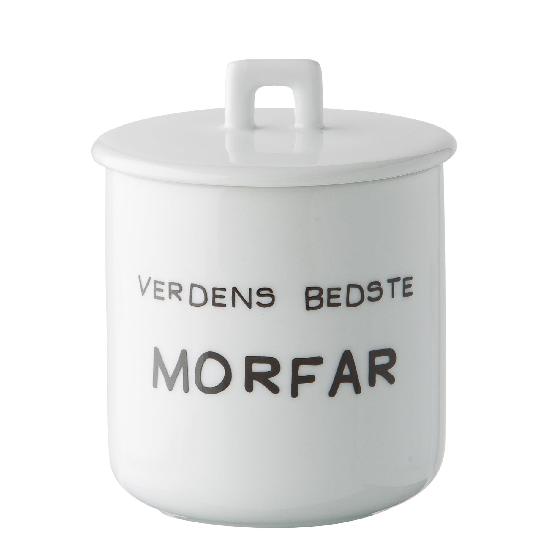 Krus m. porcelænslåg - Verdens bedste morfar