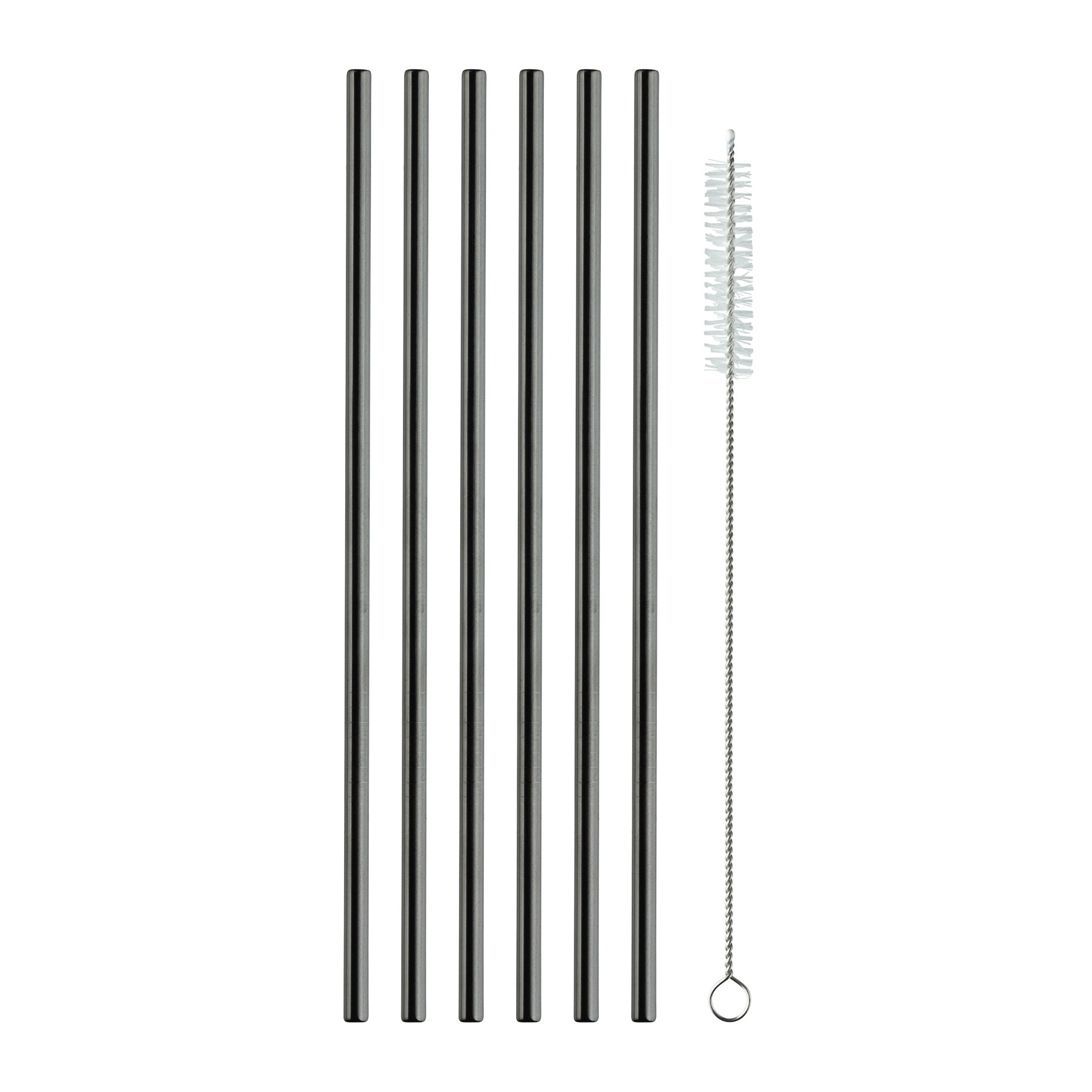 Metal sugerør 6 stk.