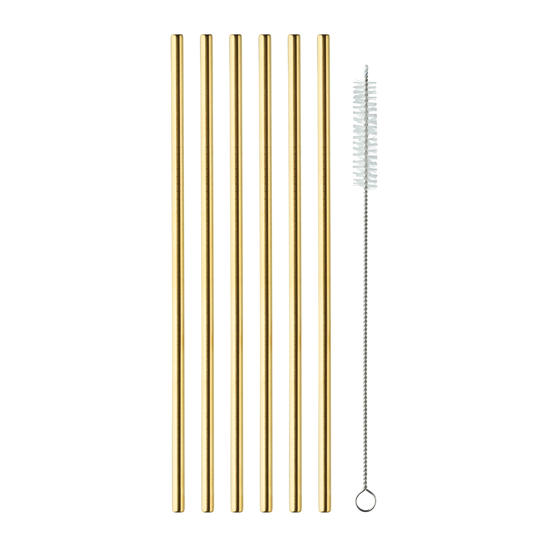Metal sugerør 6 stk.