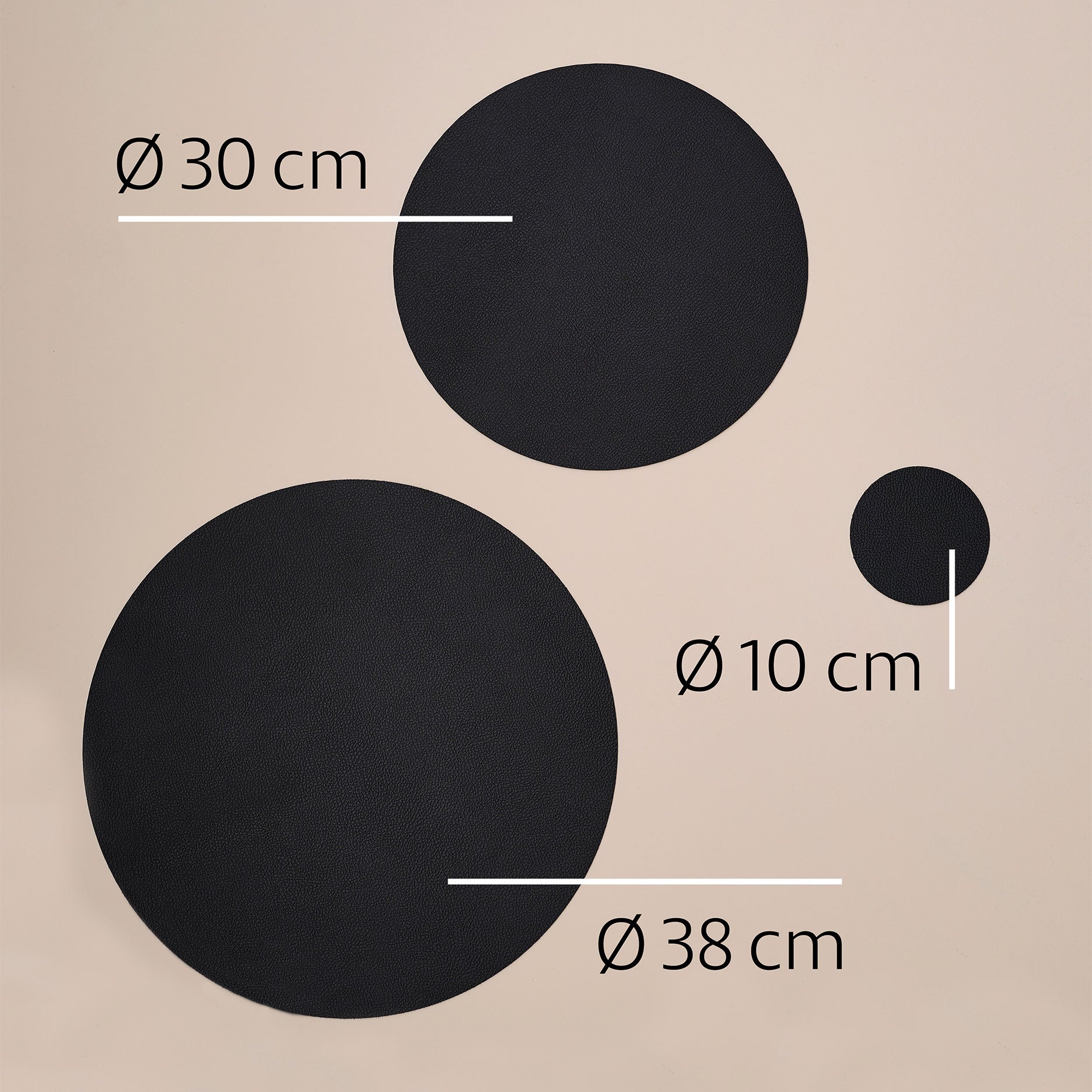 Vendbar coasters Ø10 cm 4 stk.