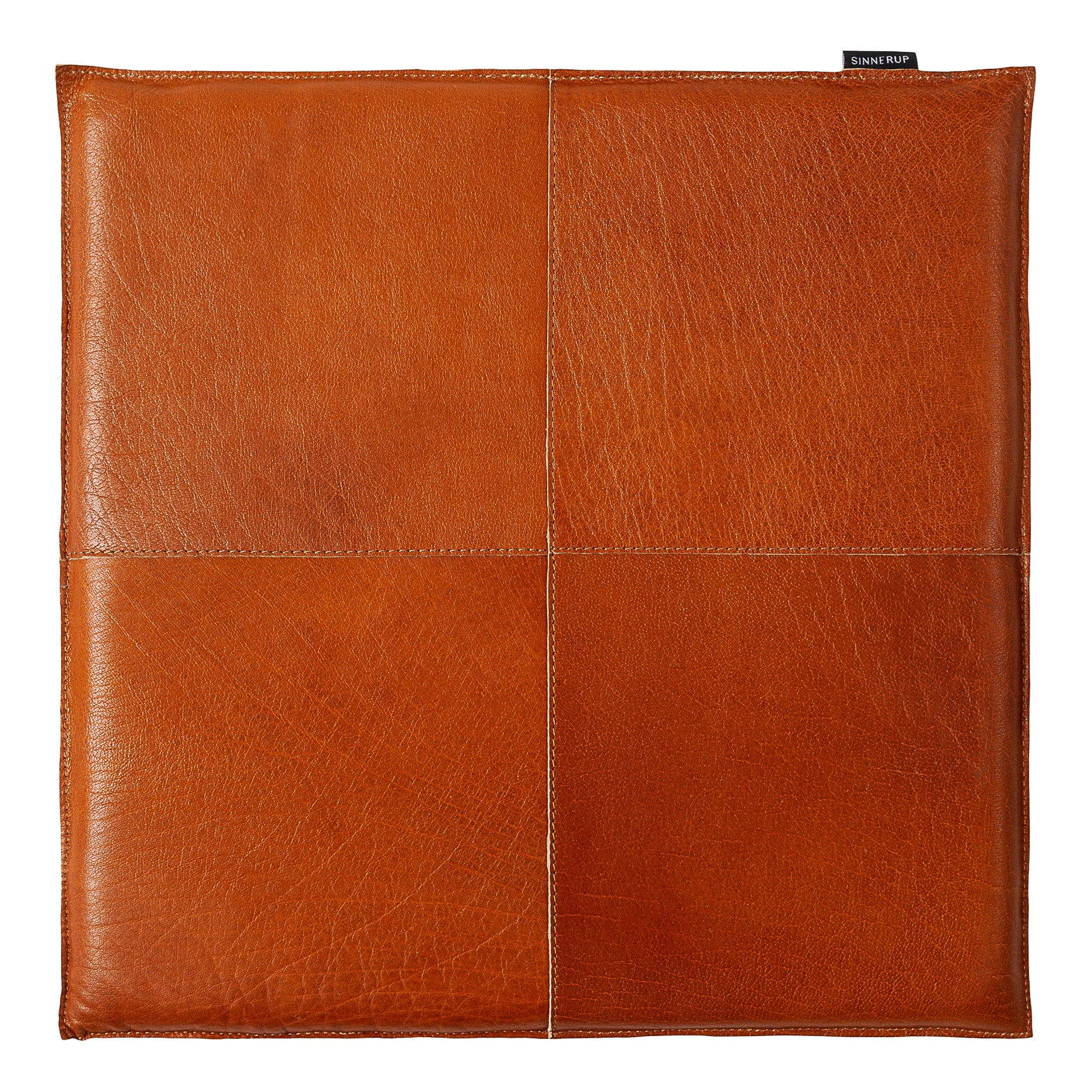 Læder hynde firkantet