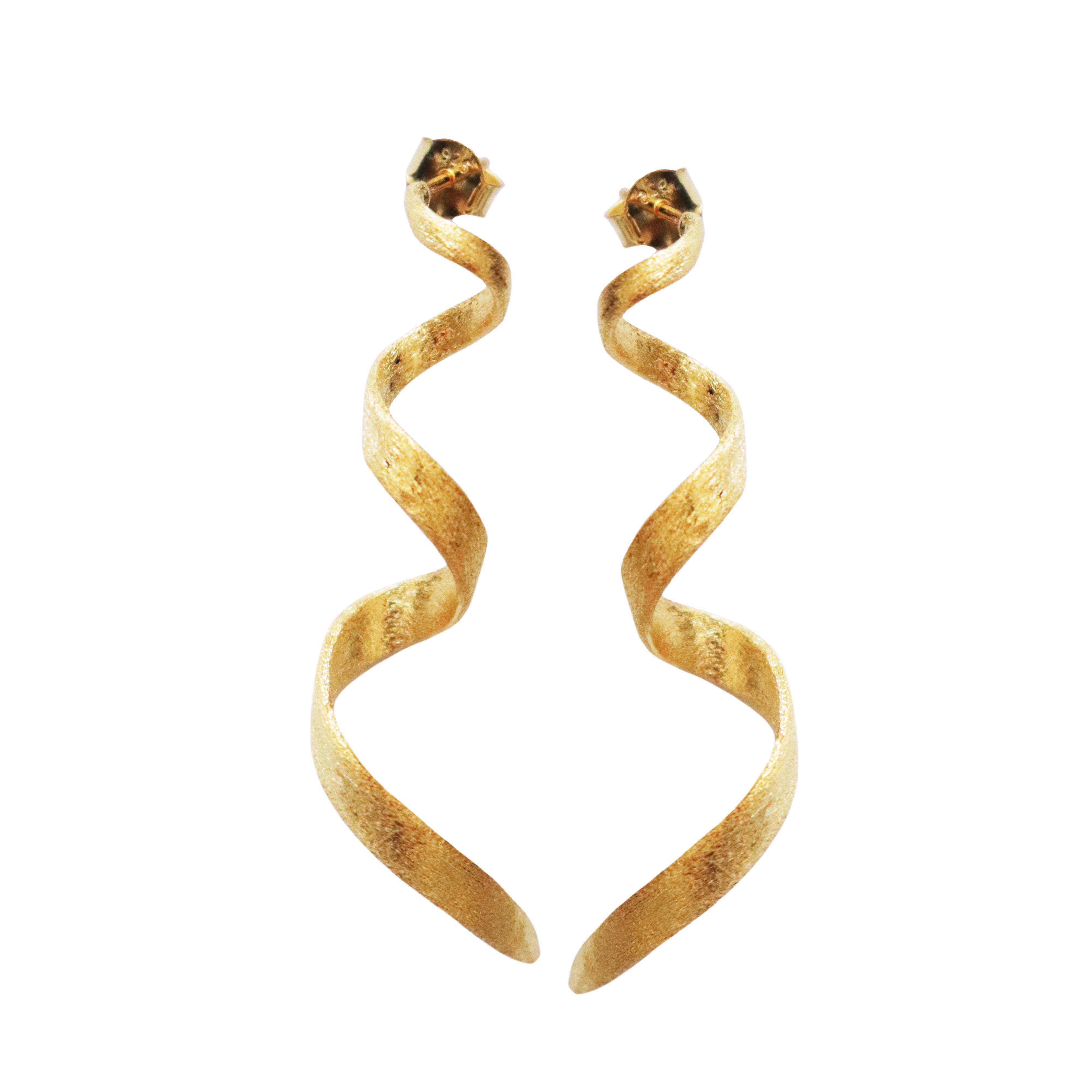 SRSingle Spiral Øreringe - Børstet