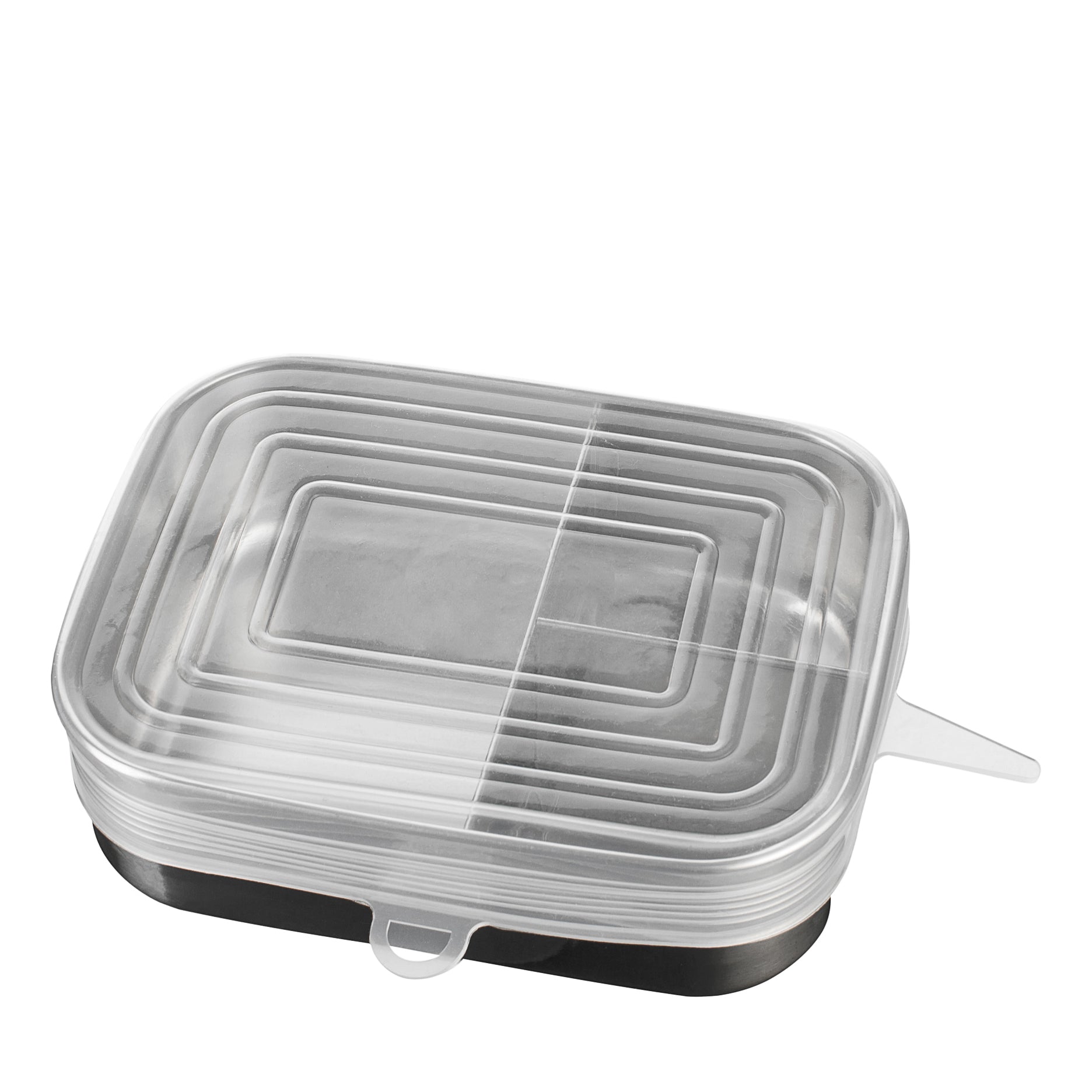 Firkantede silikonelåg sæt af 6