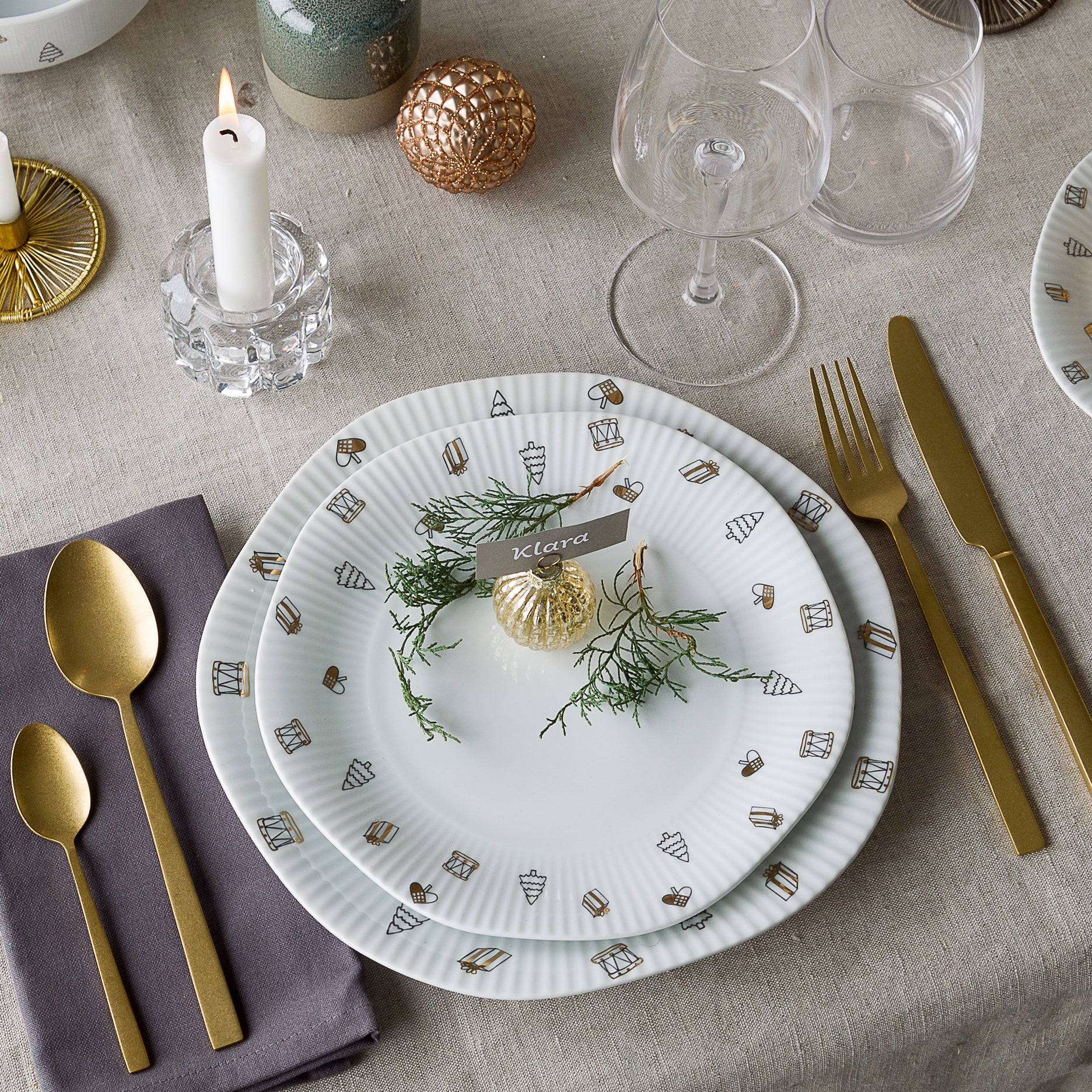 Magic Christmas frokosttallerken Ø22 cm 2 stk.