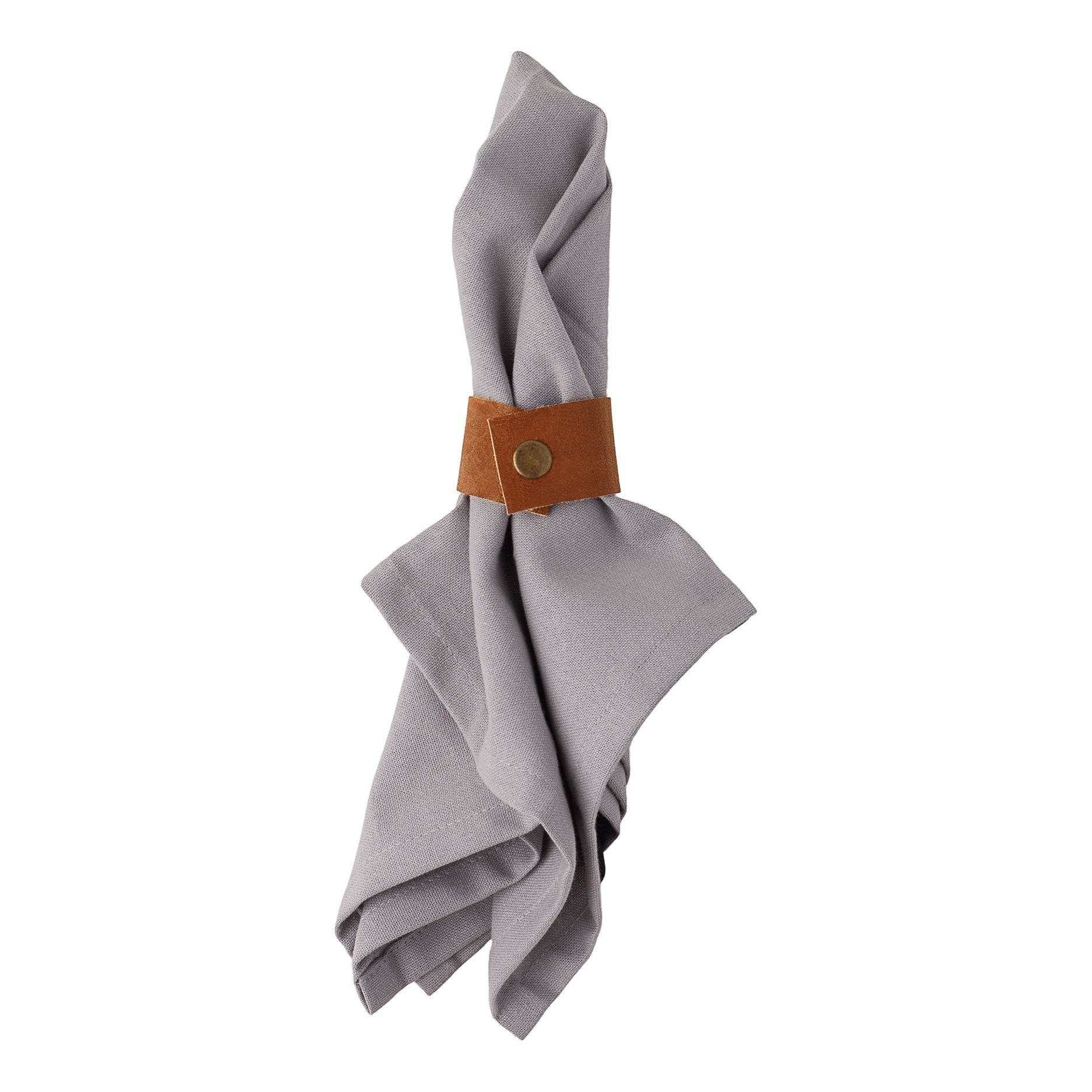 Servietringe læder 4 stk.